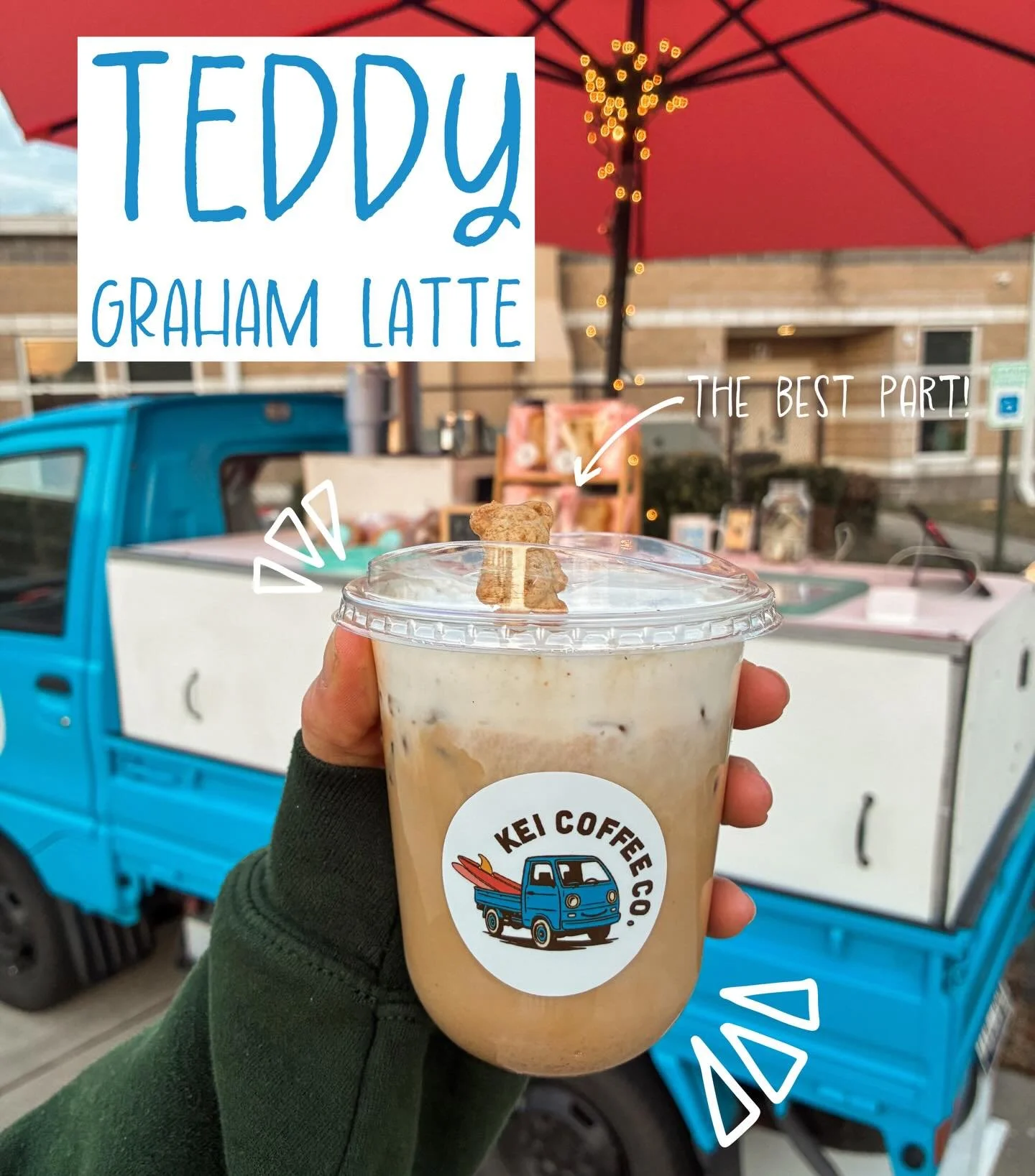 honey + brown sugar + dash of cinnamon&hellip; it&rsquo;s unBEARably good 😉 come try it this month! #coffee #coffeetruck #myrtlebeach