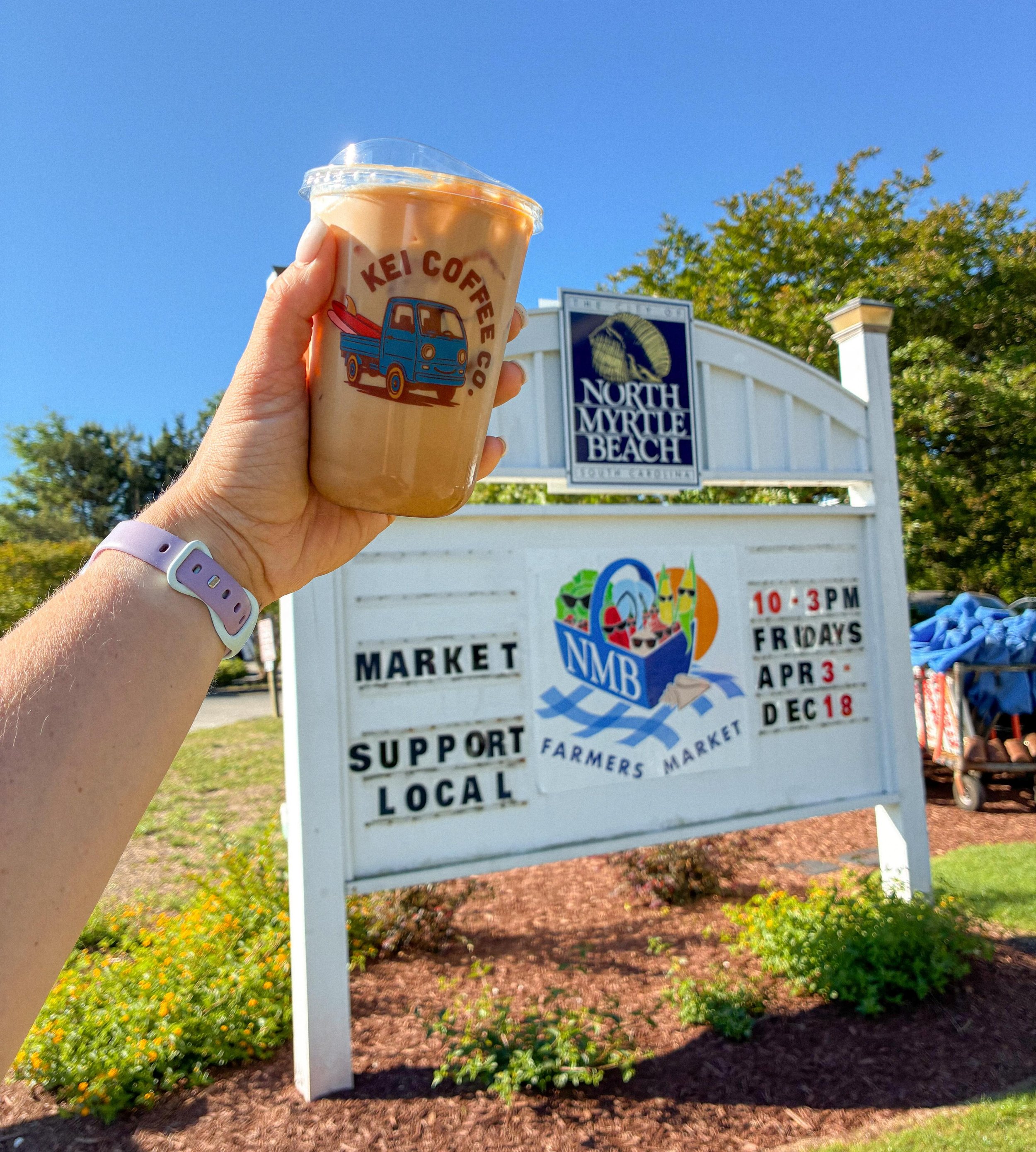 we&rsquo;re baaaaaaaaaack 🌊🤍☕️ find us at the North Myrtle Beach Farmers Market today until 3 🤩 

📍925 1st Ave S, North Myrtle Beach

#coffee #coffeetruck #keitruck #farmermarket #myrtlebeach
