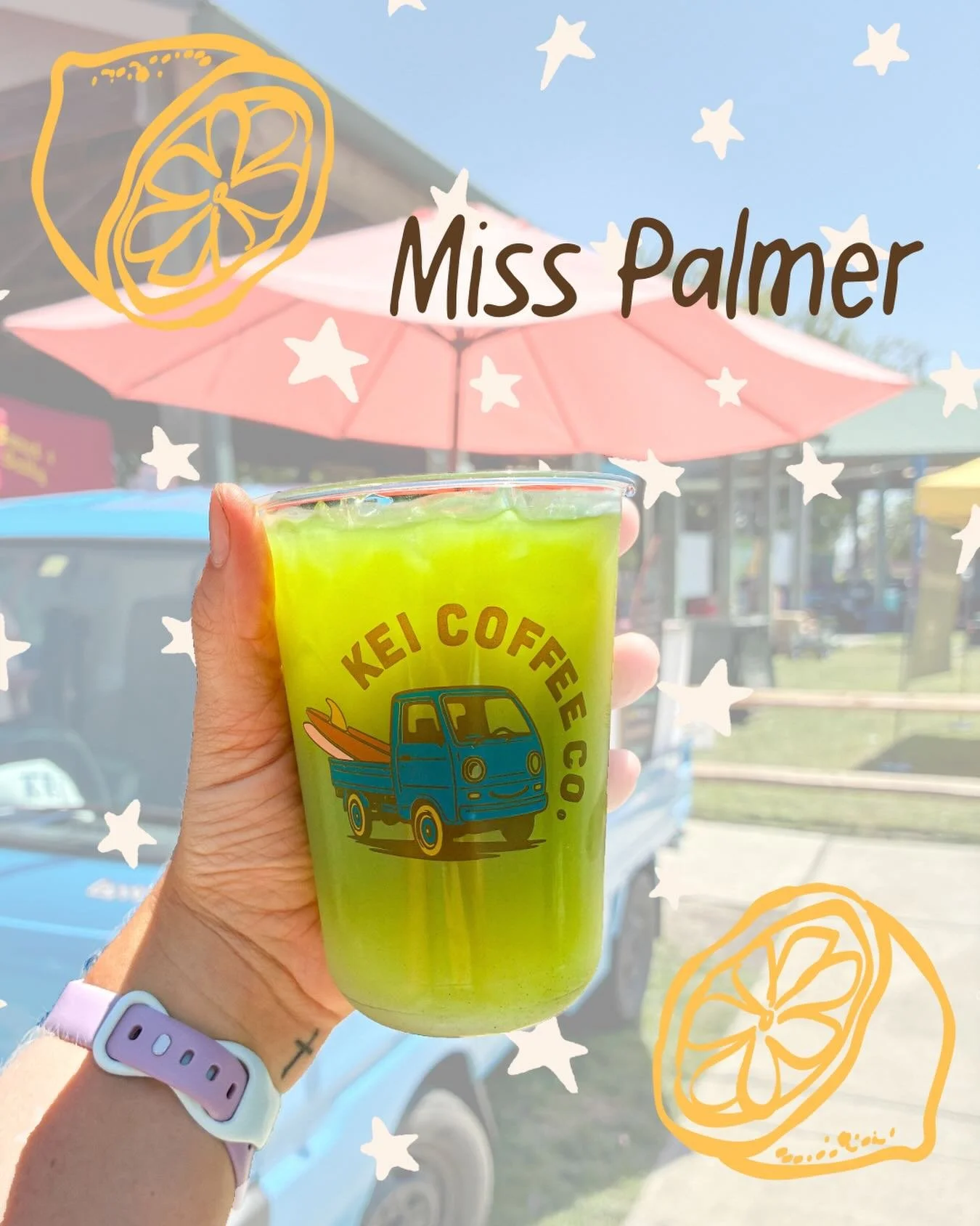 meet Miss Palmer 💚🍋

our summer matcha lemonade made with matcha and fresh lemonade from @hundredfoldfarmstead. she&rsquo;s so refreshing &amp; ready for hot Carolina days!

come get one at the farmers markets this week 🌞