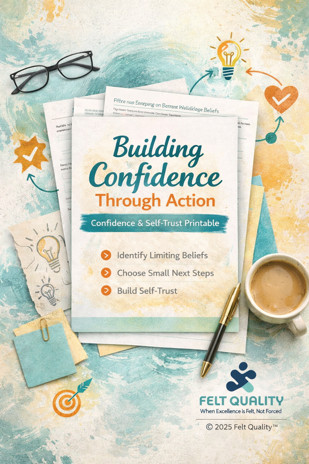 Building Confidence Through Action Worksheet  beginners