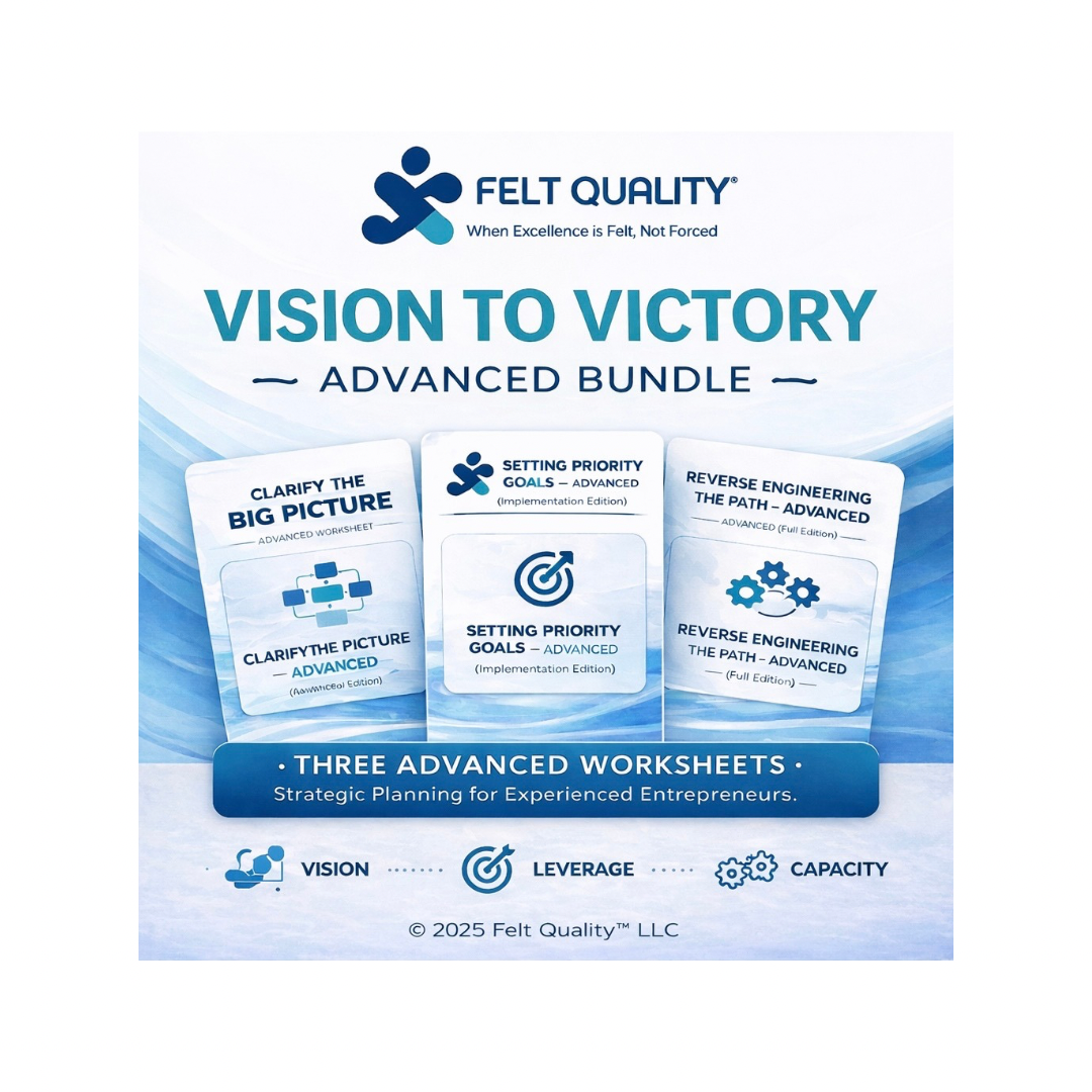 Vision to Strategy Advanced Bundle Clarify the Big Picture × Setting Priority Goals × Reverse Engineering the Path (A complete Advanced Strategic Execution System)