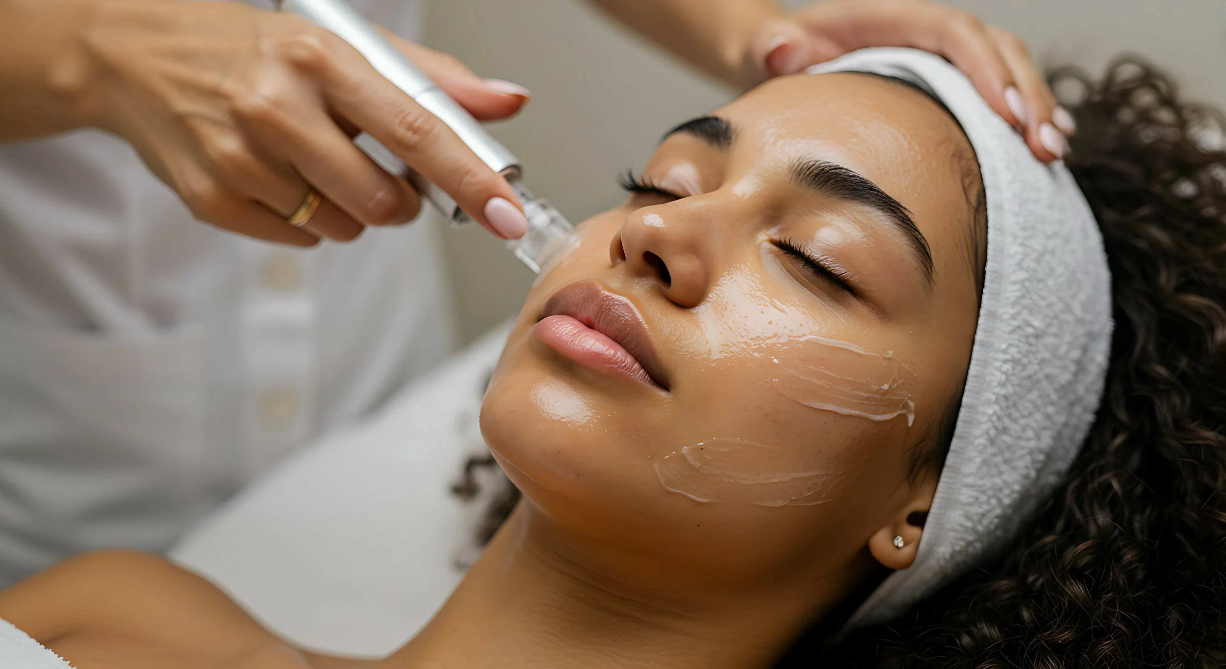 Clean, professional medical spa treatment room with neutral tones at Evry Aesthetics in Lake Forest