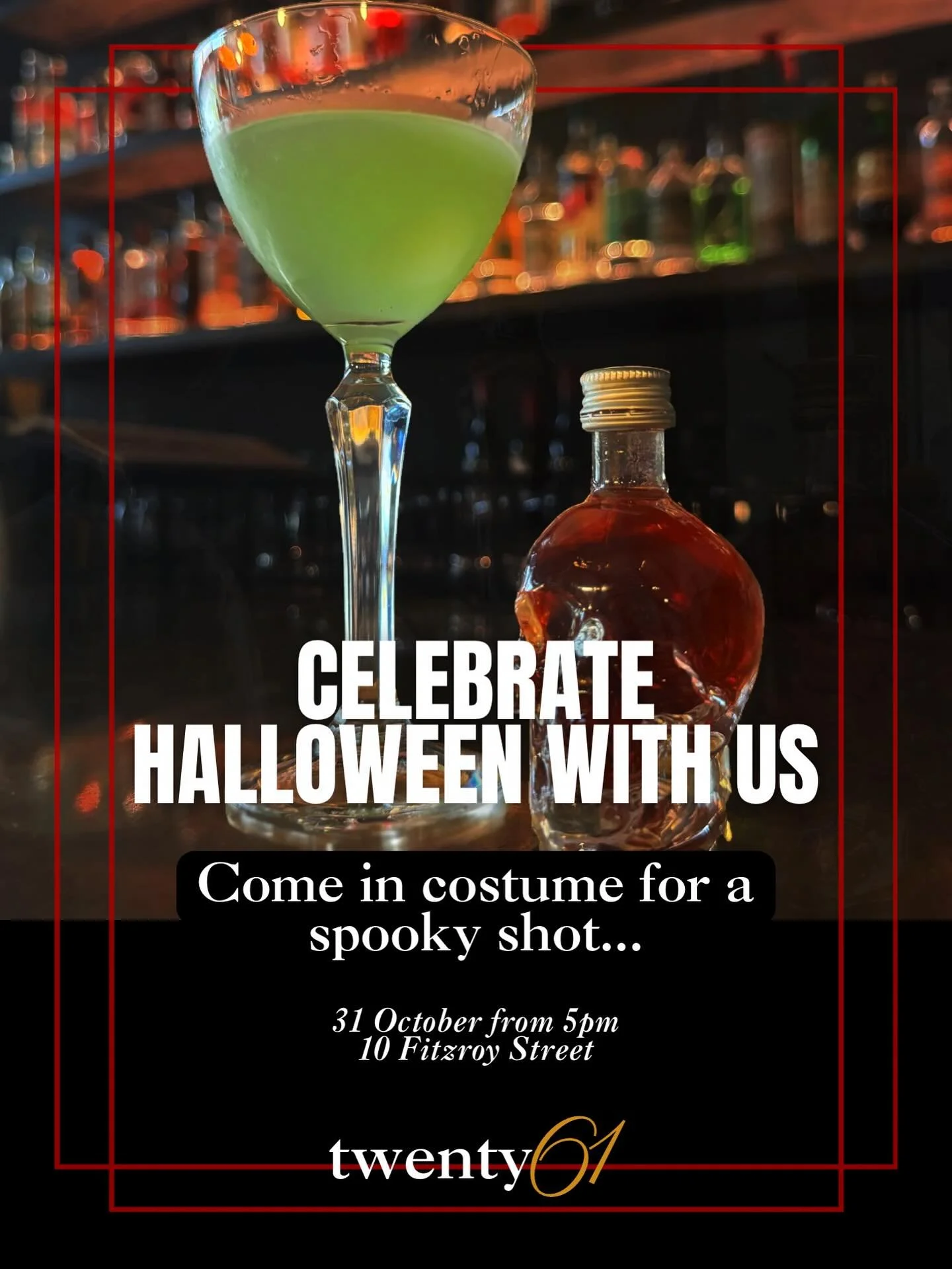 Halloween comes to Kirribilli this October 31st&hellip;

Join us at twenty61 from 5pm for a night of spooky celebrations. Come dressed in your best costume and enjoy a complimentary spooky shot on us. Find us at 10 Fitzroy Street and let the haunting