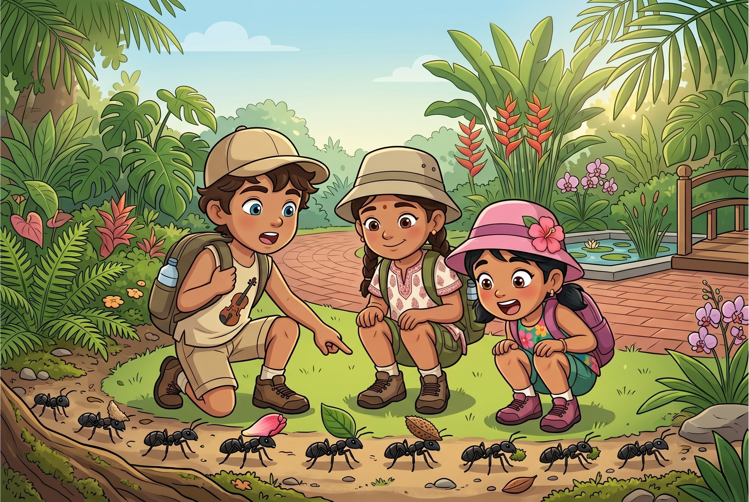 Following a Line of Ants