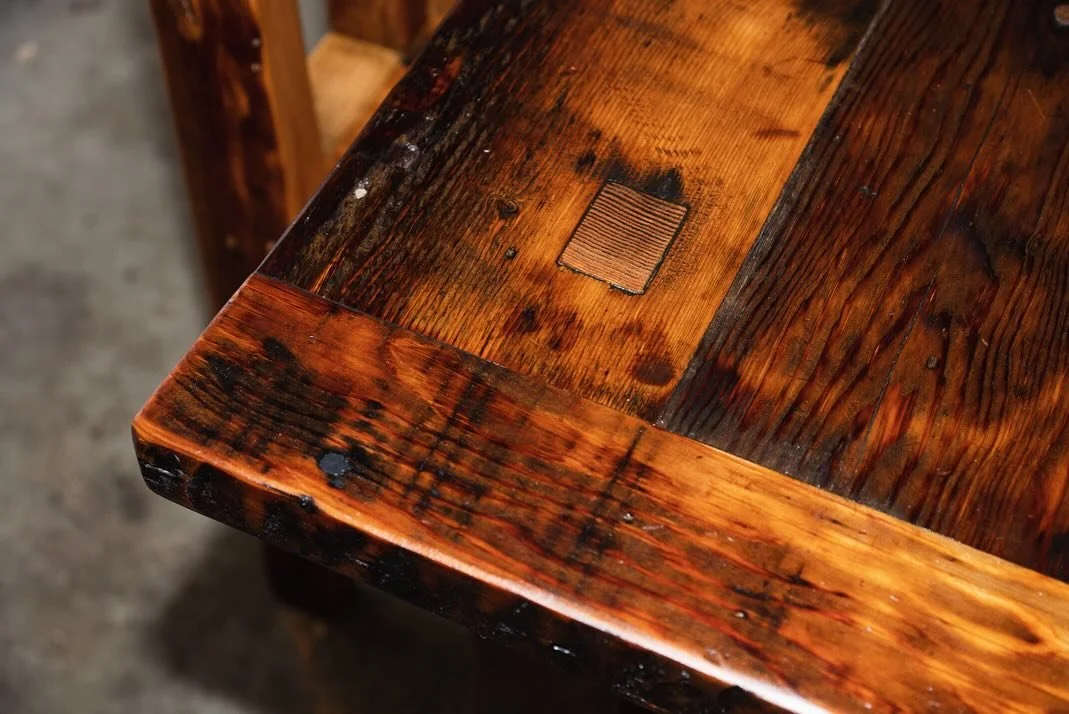 Time + Grain + Oil 

Details and more of a recent table and chairs shoot by @hank_is_crank 

Link in bio for custom reclaimed and sustainable furniture tinyshedpdx.com