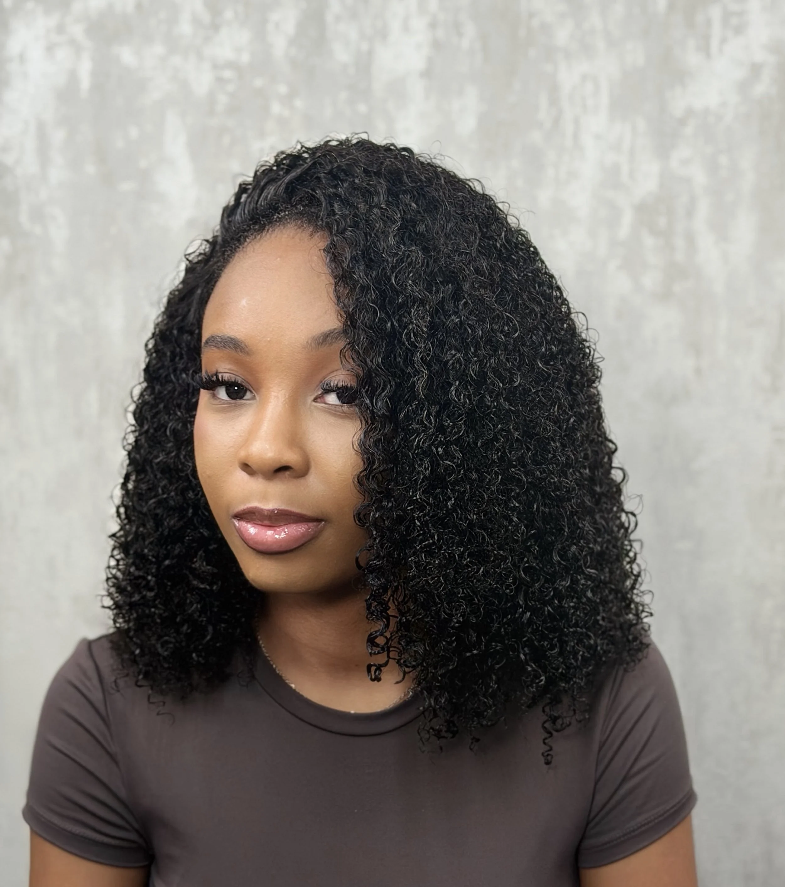 AFRO KINKY CURLY DEMI-PERRUQUE
