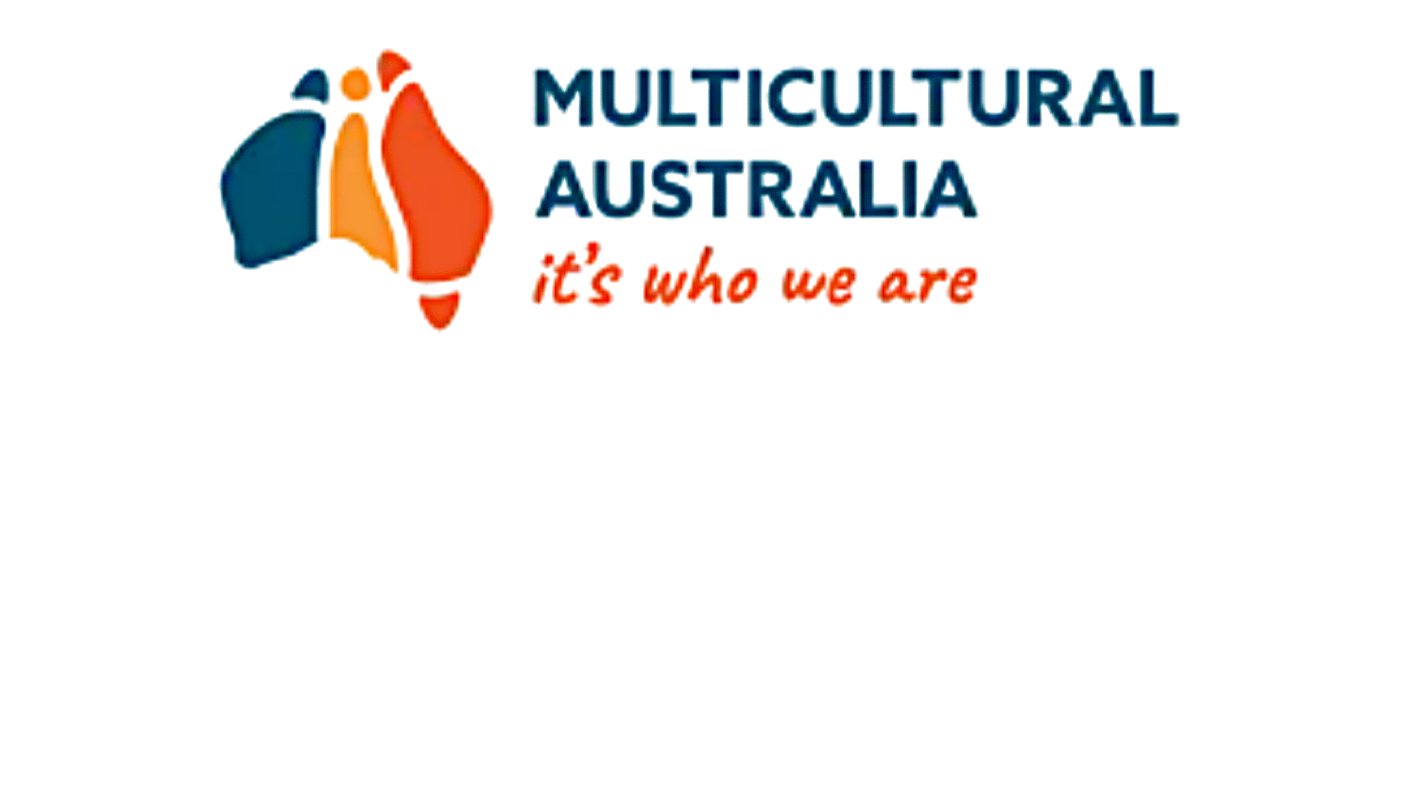 Multicultural Australia logo with text 'Multicultural Australia' and tagline 'it's who we are'