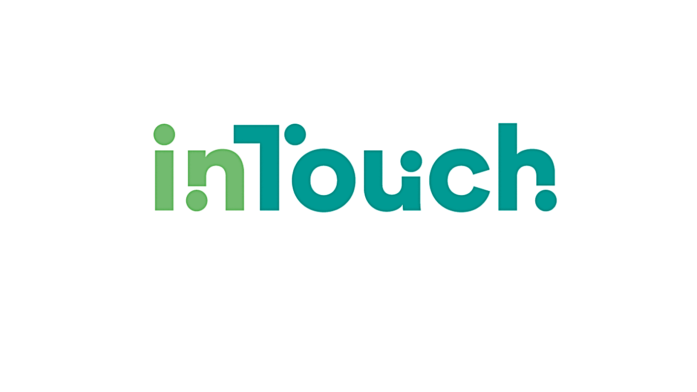 The word 'inTouch' in green and blue text with a white background.