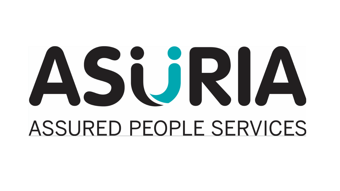 Logo of Asuria with the slogan 'Assured People Services' written below.