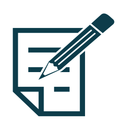 Graphic - Questionnaire Form icon with document and pencil symbol representing survey or information entry