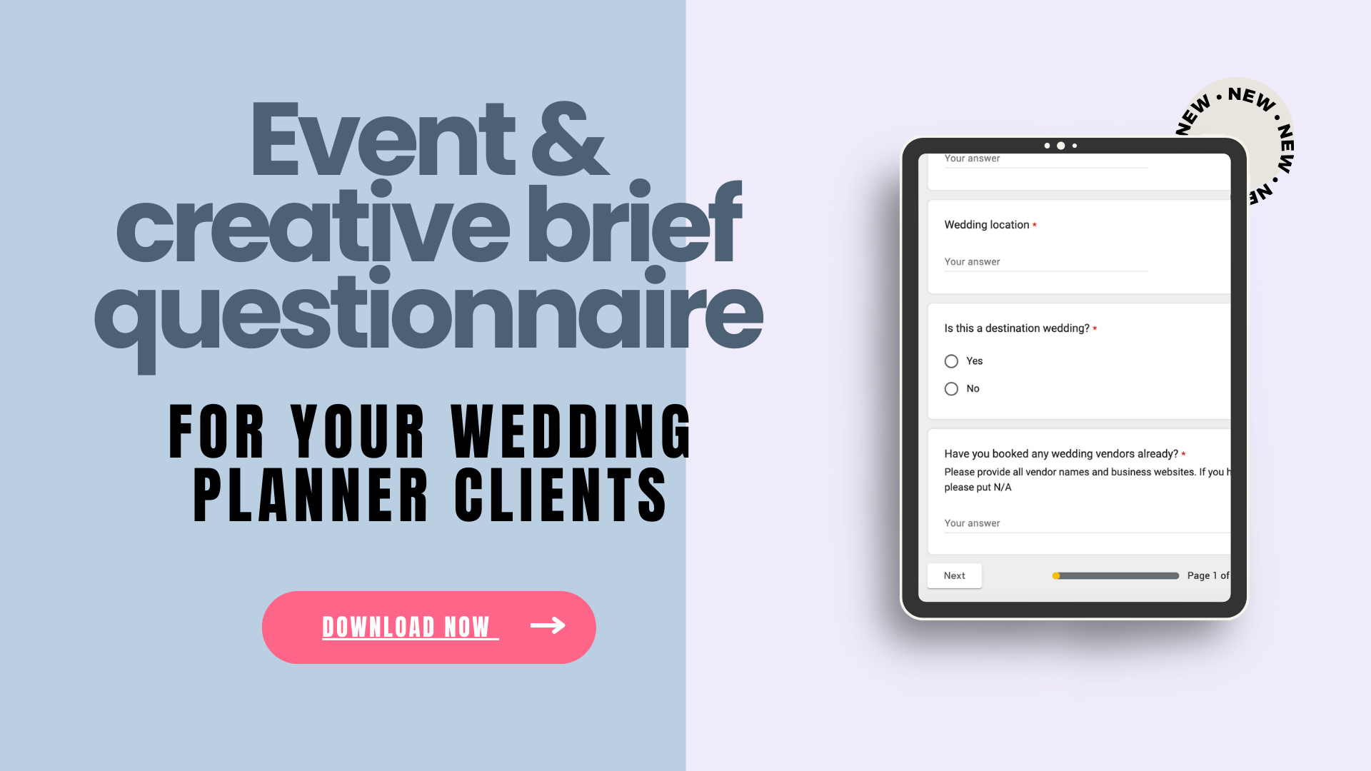 CLIENT QUESTIONNAIRE: Wedding Event & Creative Brief Form