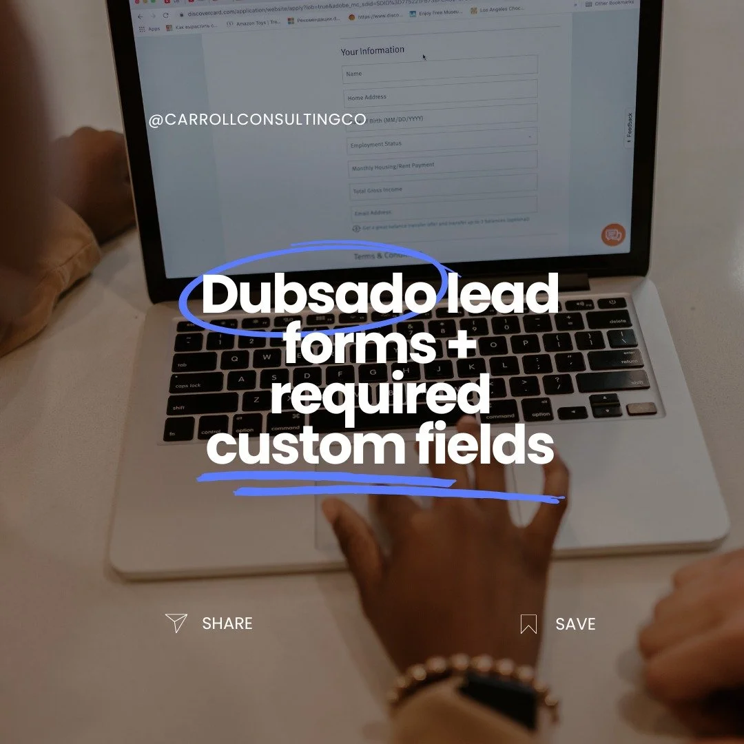 Dubsado lead forms aren&rsquo;t just a place to collect names &mdash; they&rsquo;re one of the easiest ways to qualify event leads automatically.

When you use custom required fields properly, you can:
&bull; collect budget, date, location, and guest