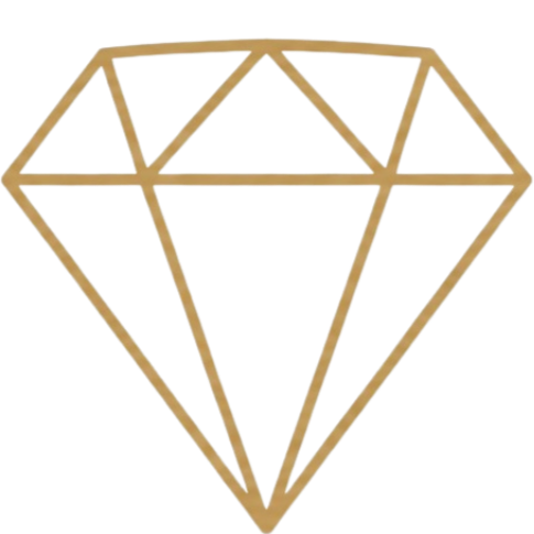 A geometric illustration of a diamond shape with a wooden frame, showing multiple internal triangles and a large central triangle.