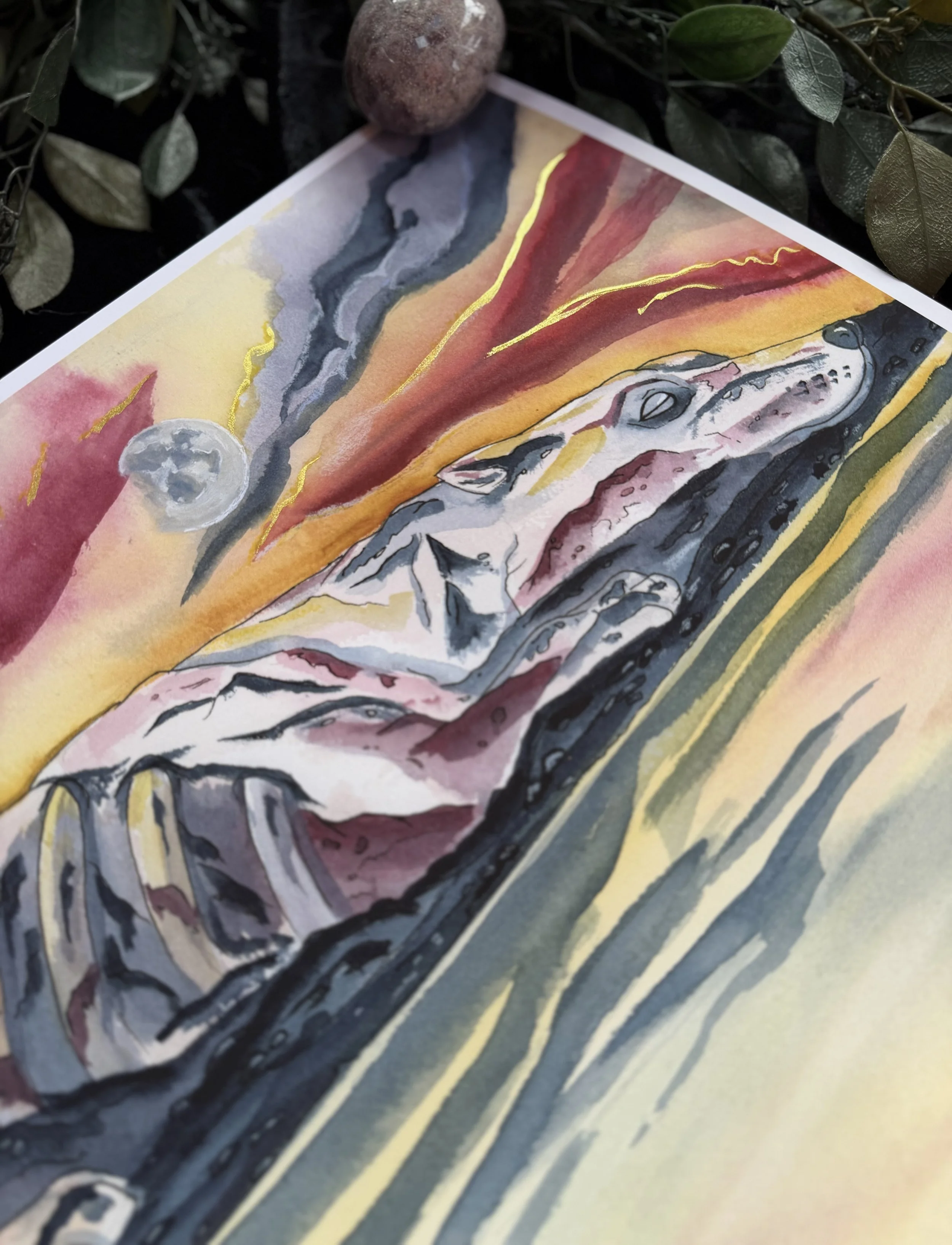 Beneath the moon Print