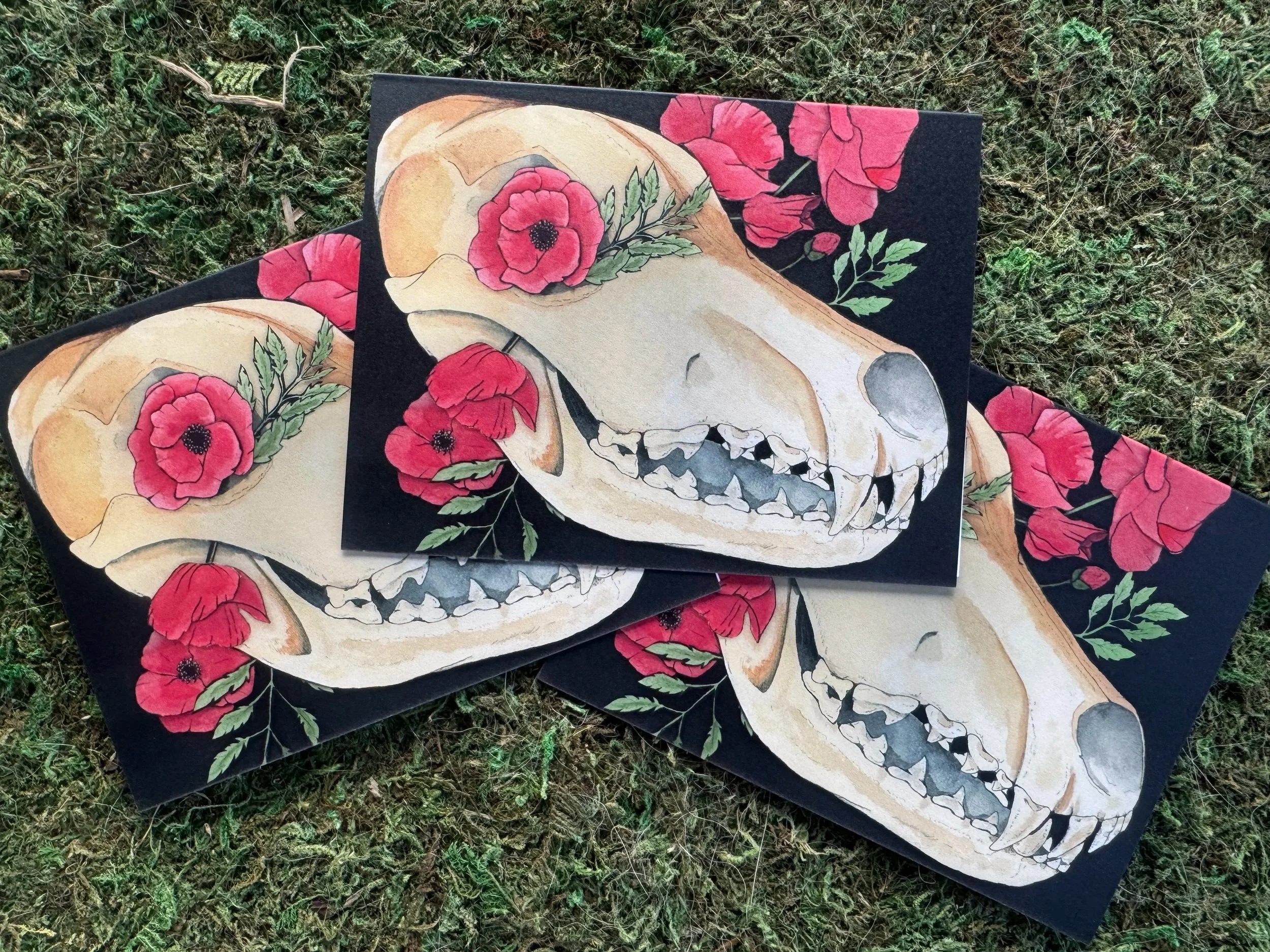 NOTE CARDS Wolf Skull