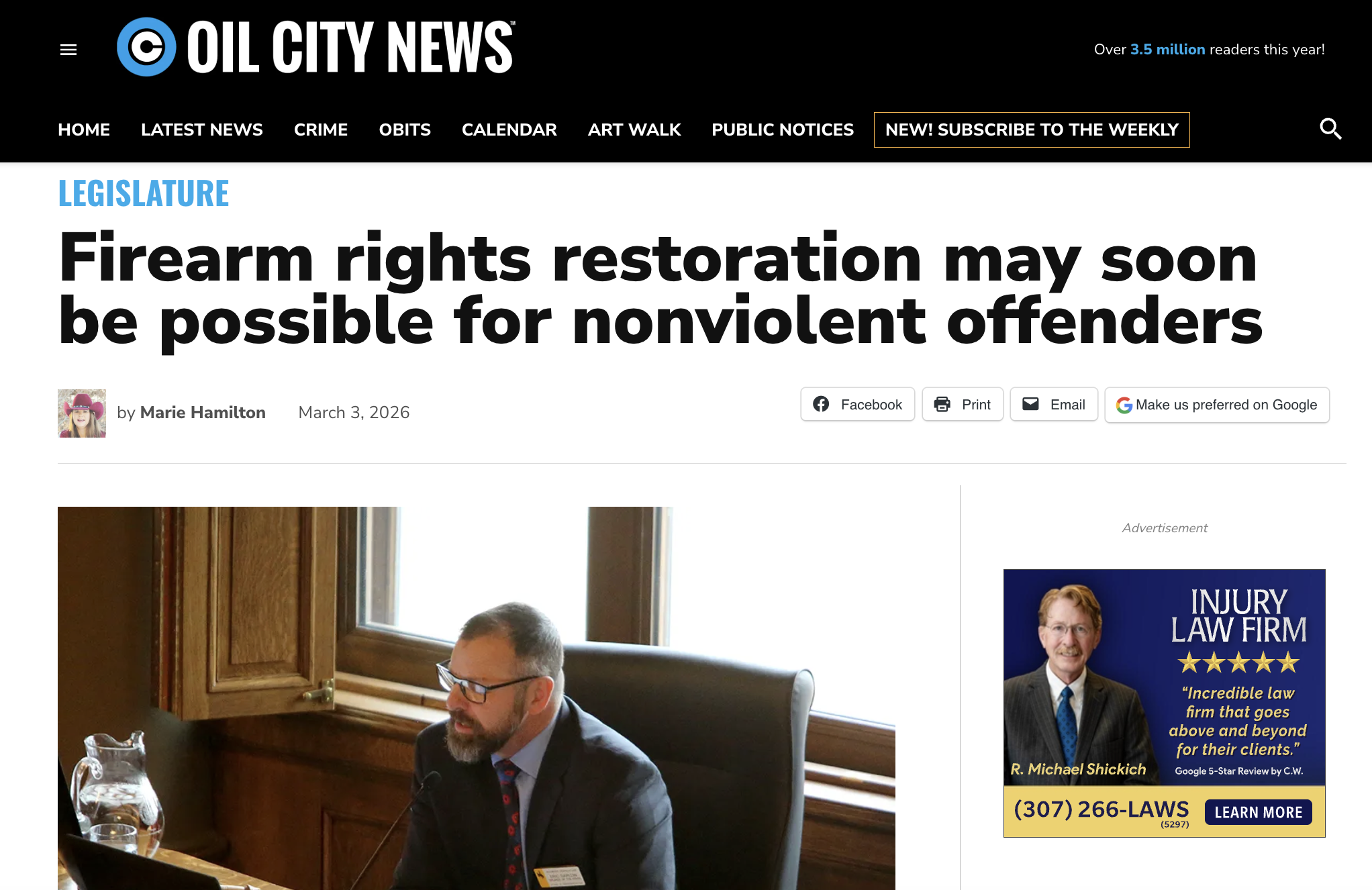 Oil CIty News: Firearm rights restoration may soon be possible for nonviolent offenders