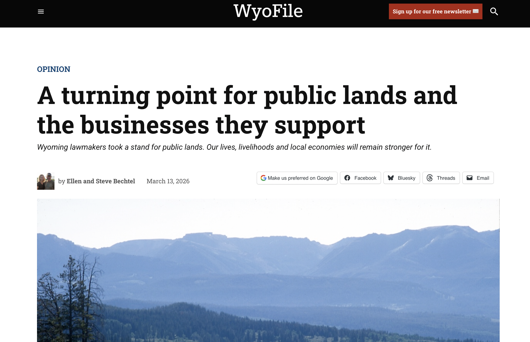 WyoFILE: A turning point for public lands and the businesses they support
