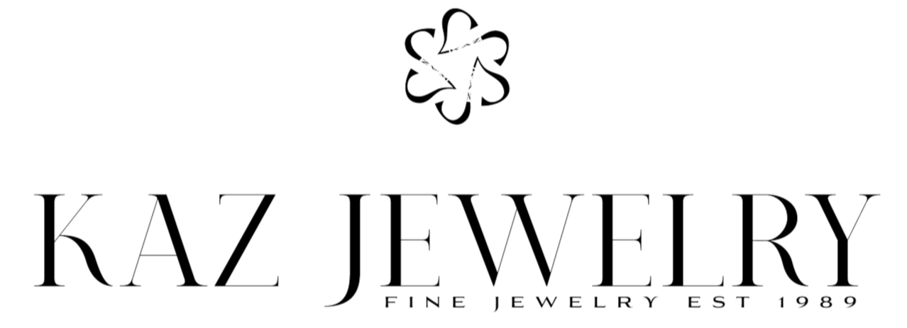 Kaz Jewelry logo, fine jewelry since 1989, Laguna Niguel