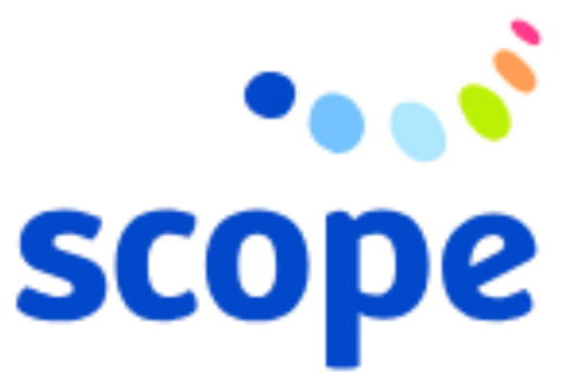 The image shows the Snapchat logo with a colorful ghost and the word 'scope' in blue text.