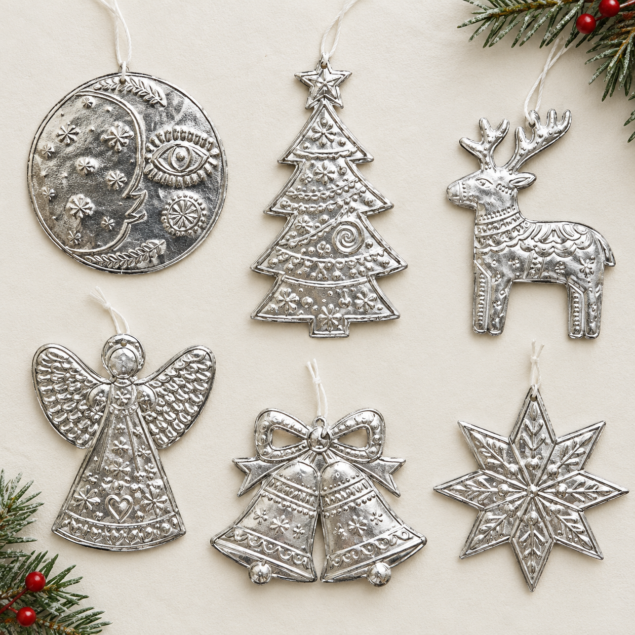 Silver Embossed Christmas Ornament Collection.png