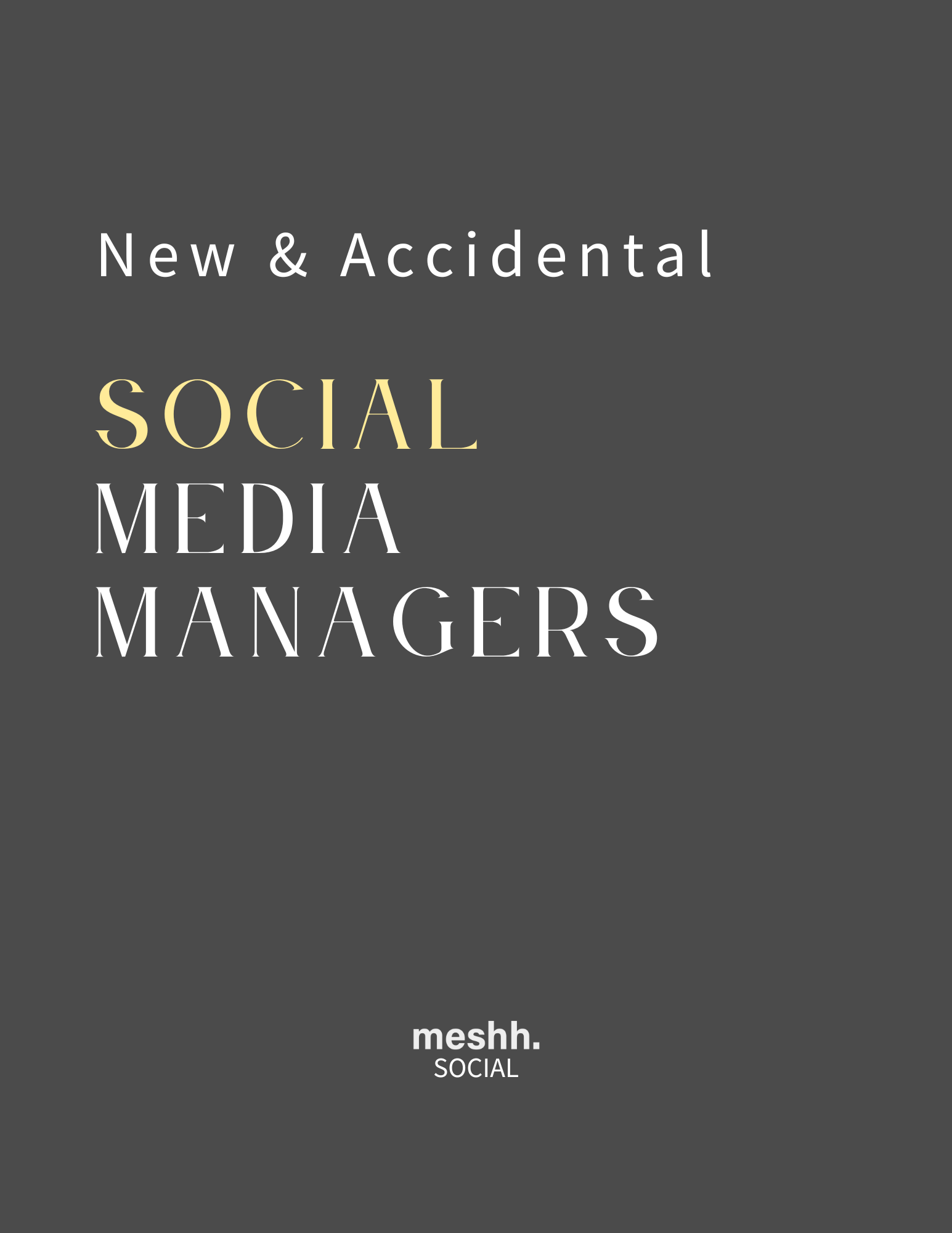 New and Accidental Social Media Managers