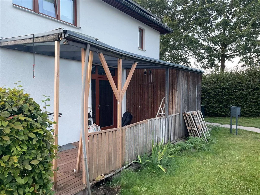 Alte Holz Terrassenüberdachung Sanierung Bedarf Holzsegen Bielefeld