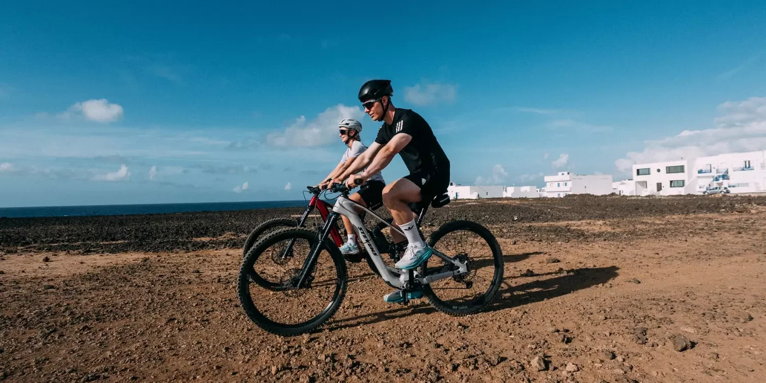 Two E-MTB Biker in Lanzarote