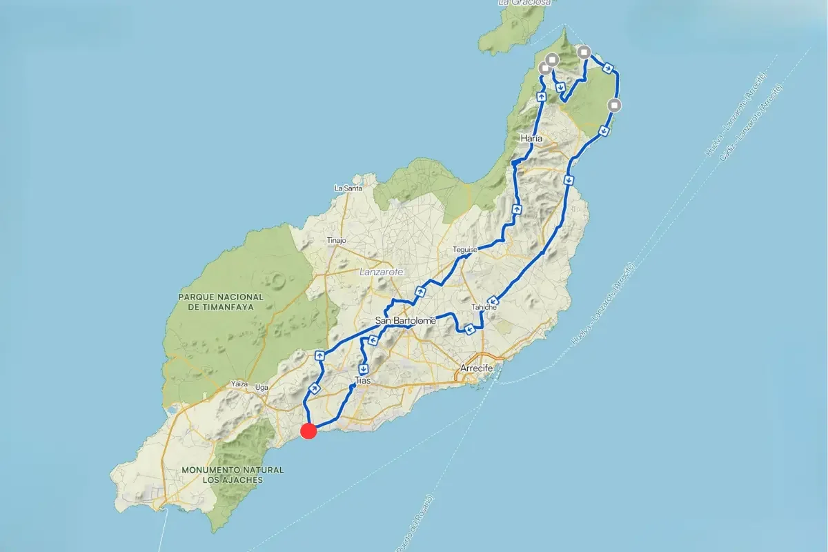 Mirador del Rio Road Bike Route