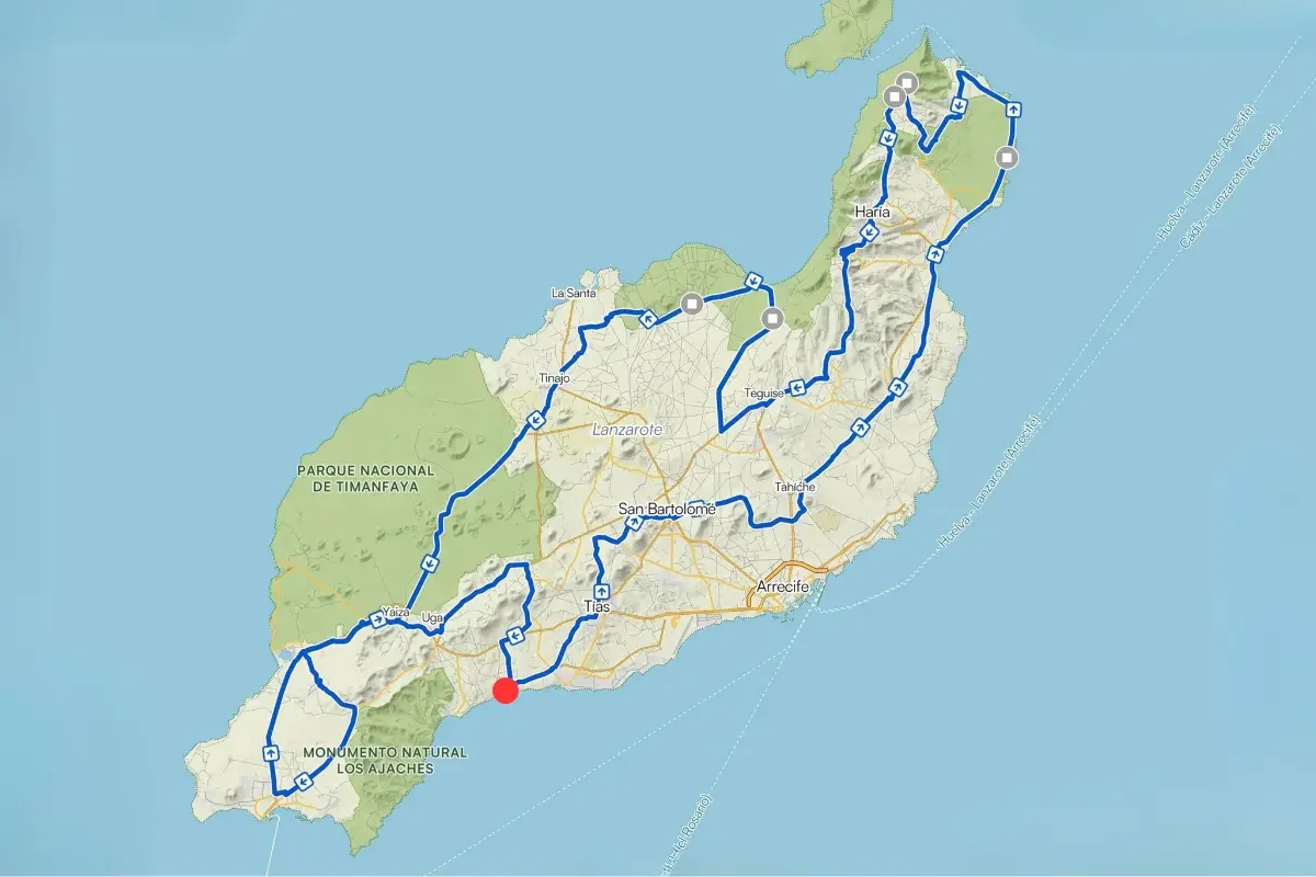 Road Bike Route Around the Island