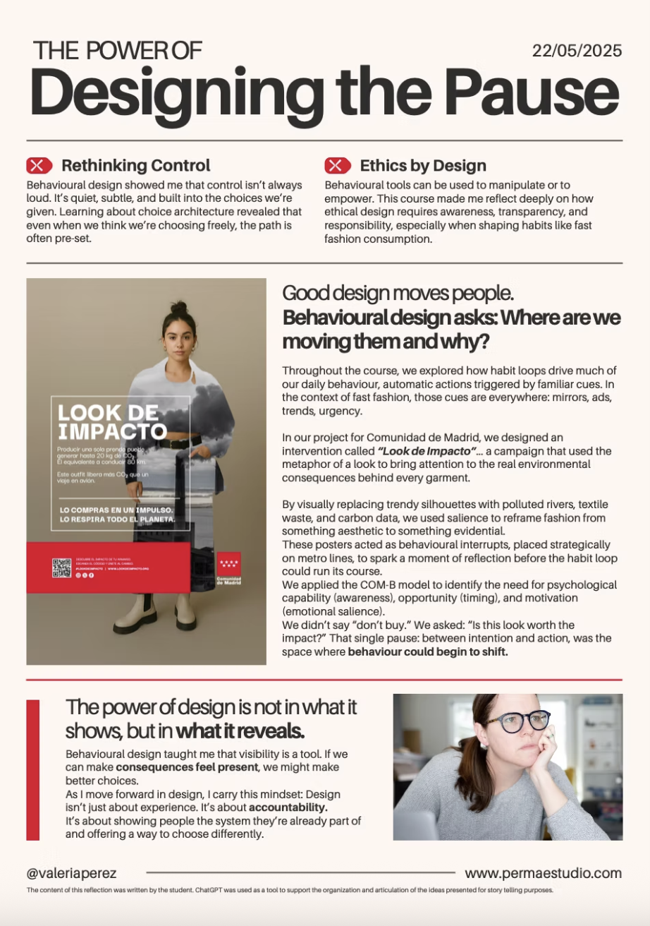 Designing the Pause: Behavioural Campaigns for Conscious Fashion