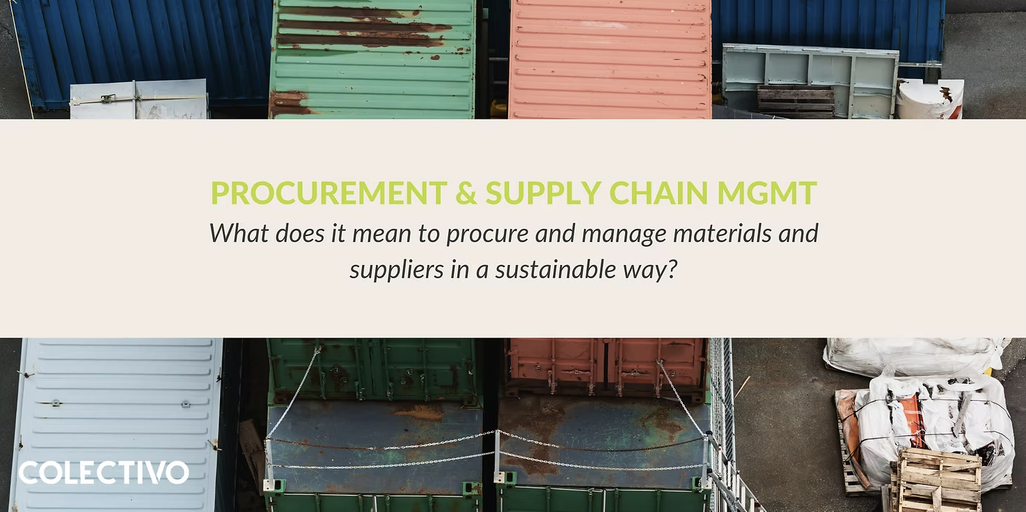 Sustainable Procurement and Supply Chain Management