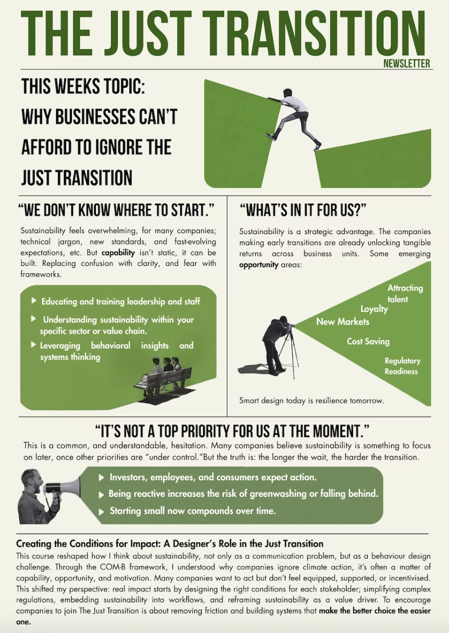 The Just Transition as a Design Challenge