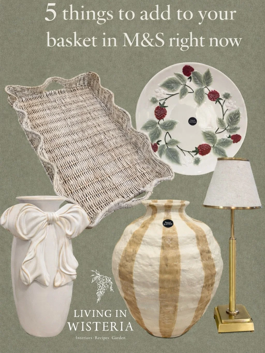 Stepping away slightly from the home updates although this for homes and was too good not to share! 

A little living in Wisteria edit from @marksandspencer 🌿
I had a browse today and their home section is looking so good &mdash; soft neutrals, pret