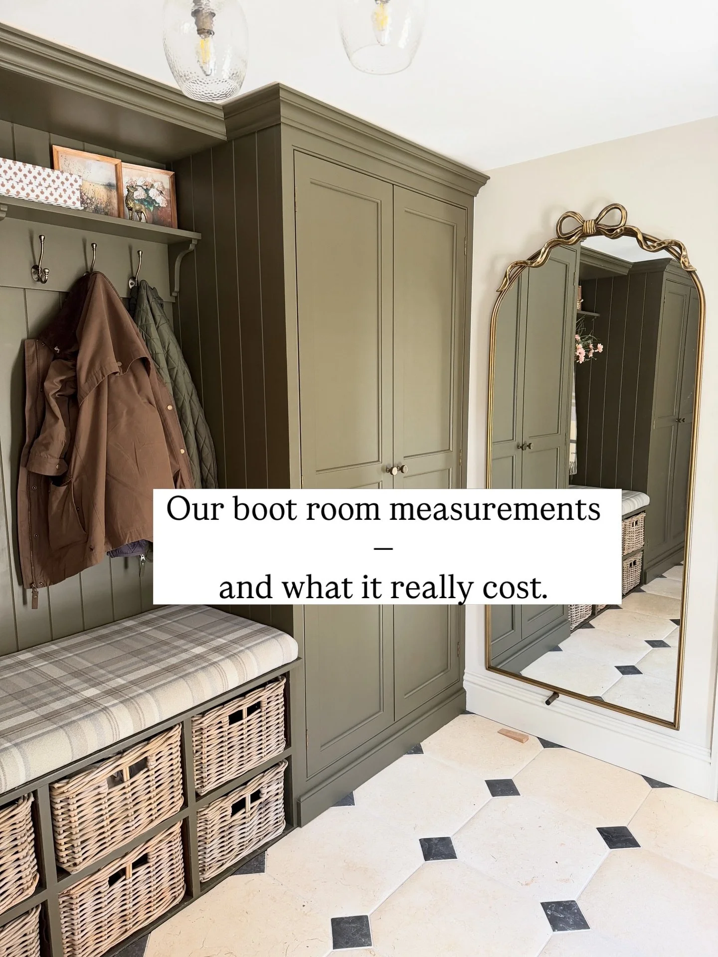 Our boot room measurements and costs. 

I know lots of people create beautiful boot rooms using IKEA hacks or full DIY builds &mdash; and they can look incredible.

But at this stage of the renovation, we just didn&rsquo;t have the headspace or time 