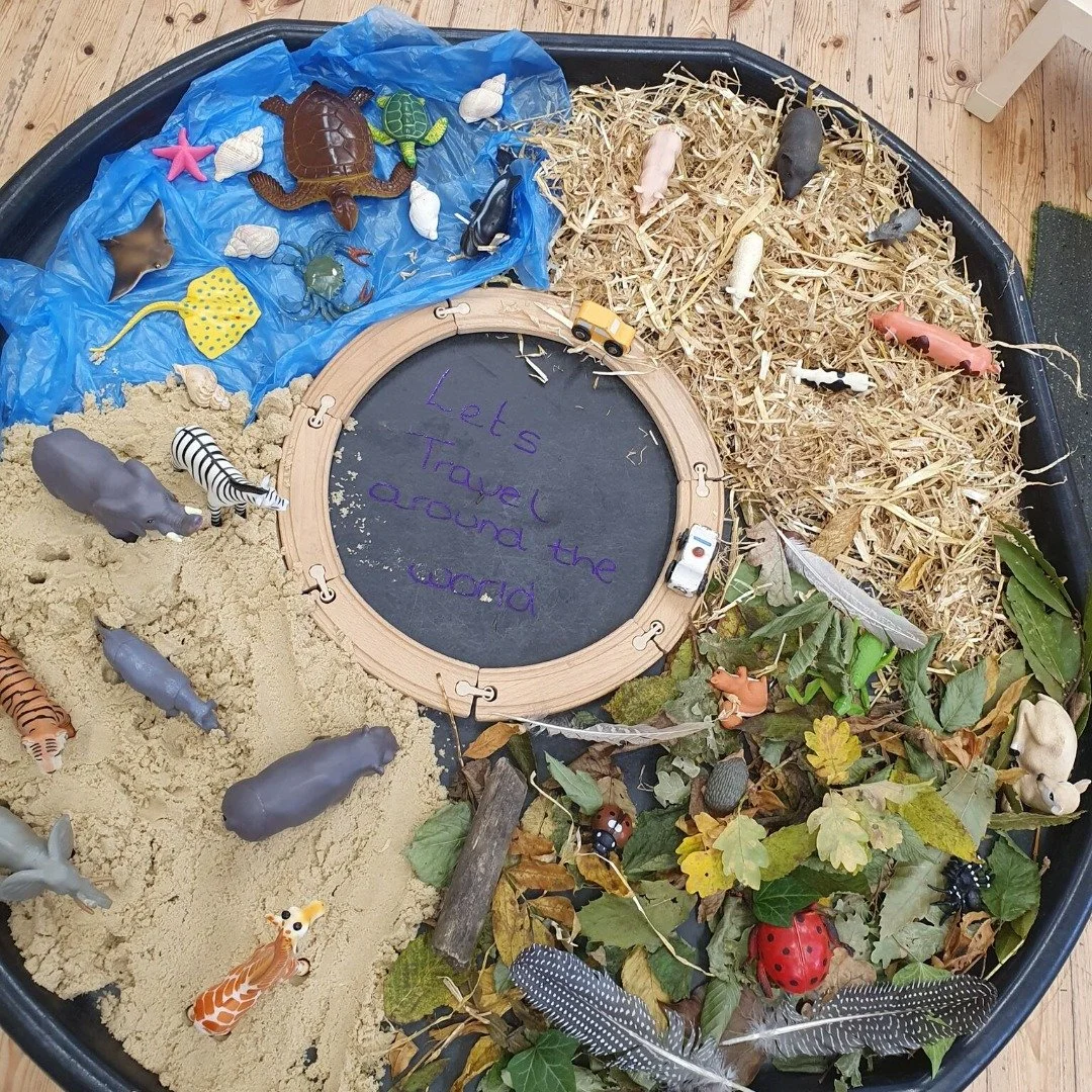 At The Treehouse Club, tuff trays are a simple yet powerful tool to aid children's development through play, supporting key Early Years Foundation Stage areas:

&bull; Communication - Enhances conversation and vocabulary
&bull; Physical Development -