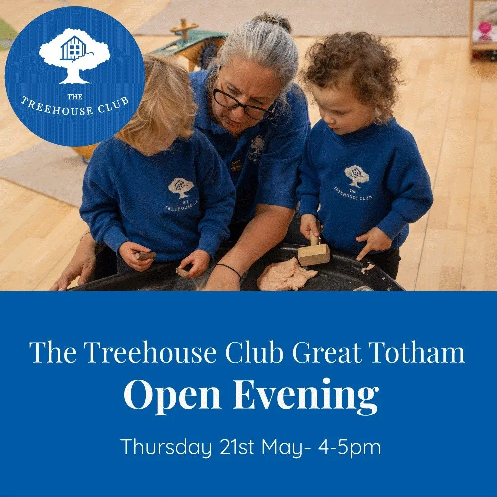 Come and explore our beautiful nursery setting at Great Totham, meet our friendly team, and discover what makes The Treehouse Club such a special place for little learners to grow, play, and thrive.

📅 Thursday 21st May
🕡 4-5pm
📍1 Maldon Road, Gre