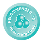 Circular badge with the words 'RECOMMENDED ON' and 'moneymkcare.co.uk' surrounding interconnected circles in the center.