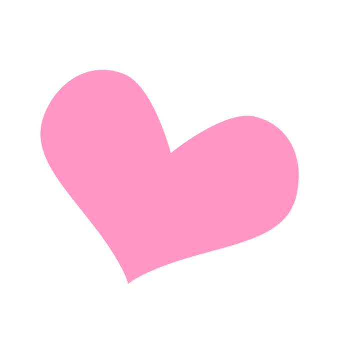 Pink heart shape on a white background.