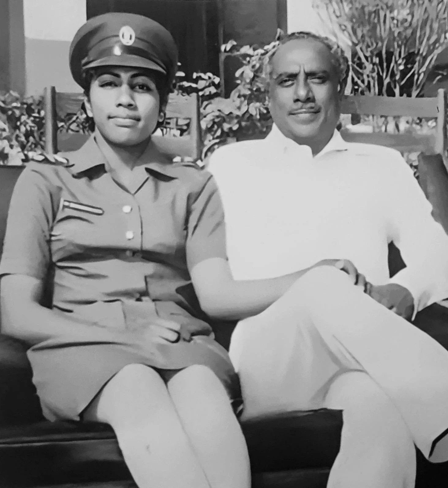 Lance Naik with his daughter, Lt Banumathy Murali