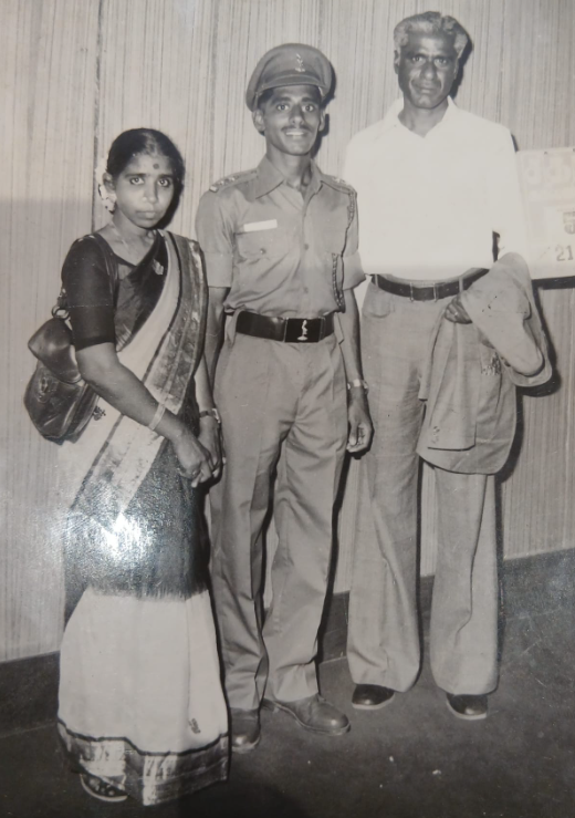 Vignesh's father, Capt Murali Harikrishna with his parents