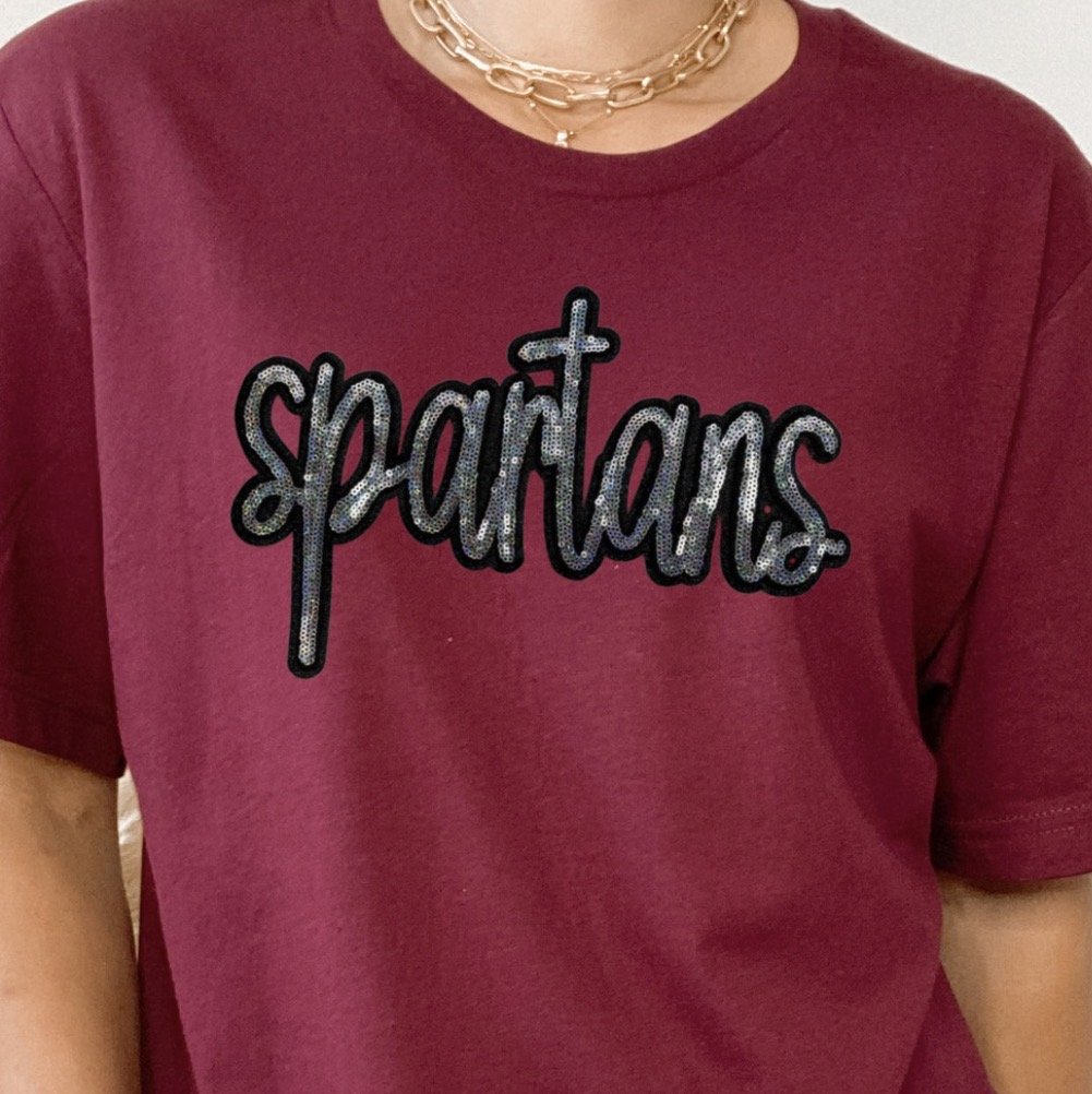 Spartans Script Sequin Top