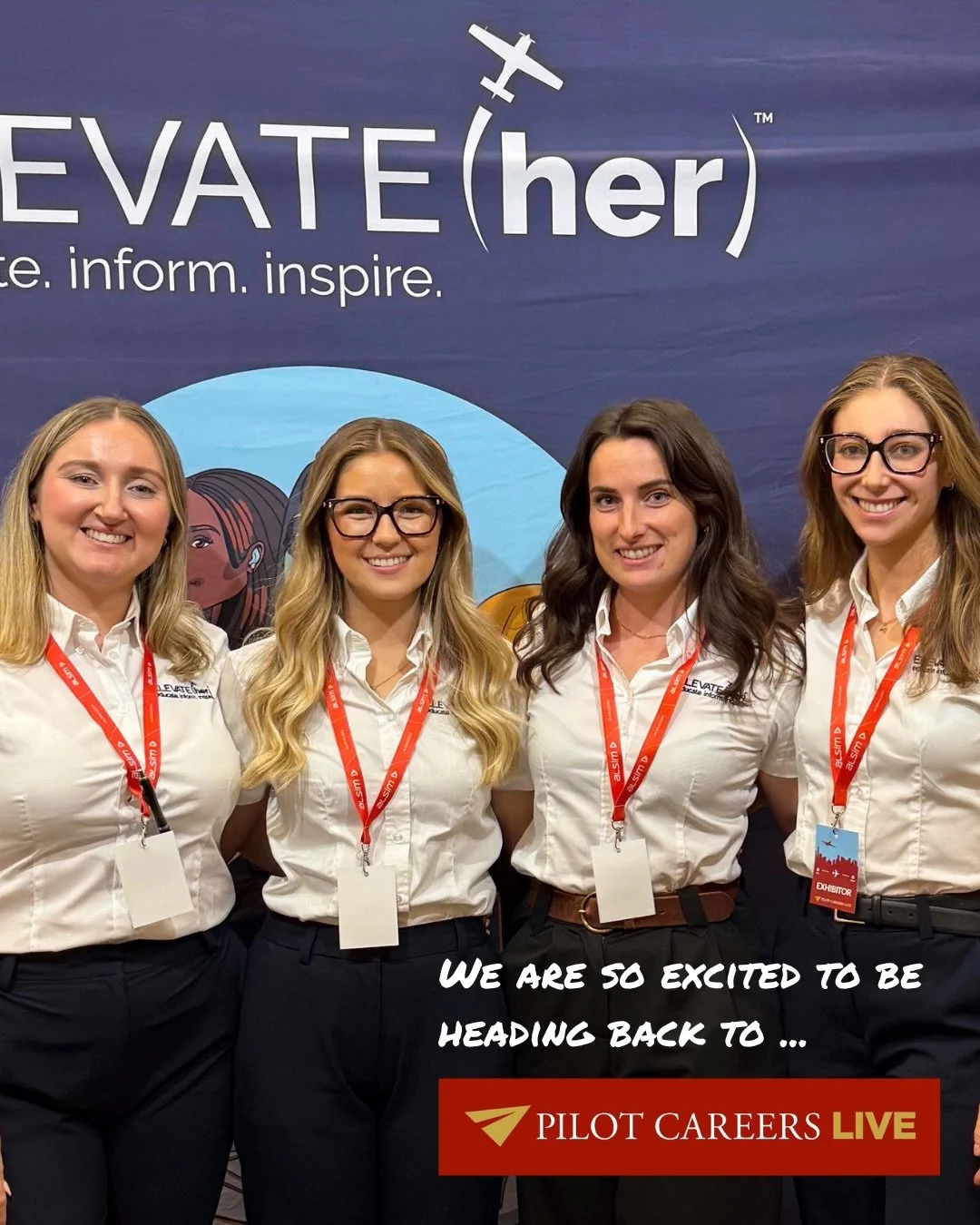 We are so excited to be heading back to @pilotcareerslive at @heathrow_airport in April! 🛫 

It is one of our favourite events of the year and we are so exciting to see you all! Use the discount code is ELEV8HER&nbsp;for 20% off.&nbsp;

See you soon