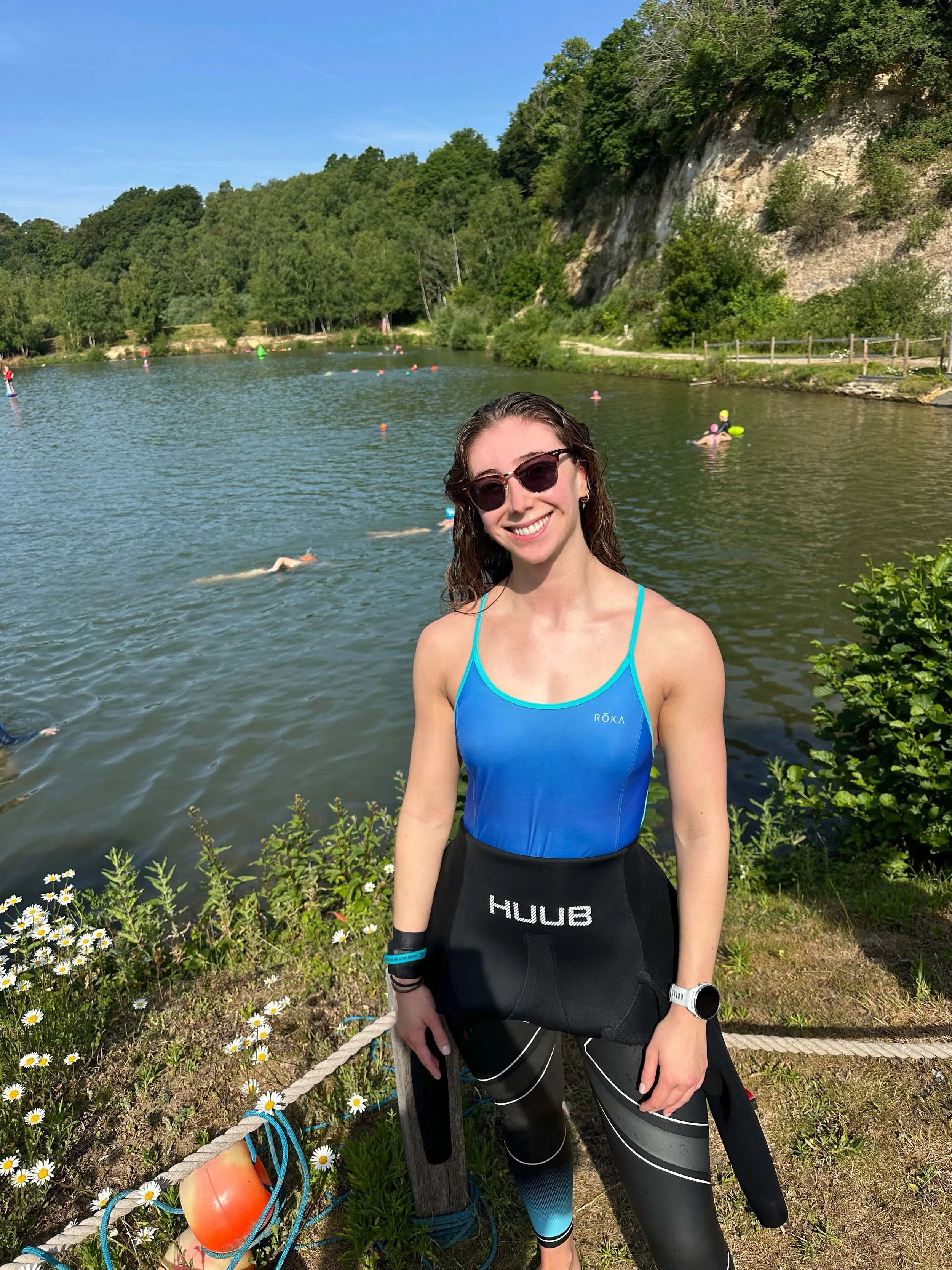 Another stunning weekend @thesurreyhillsadventurecompany 🩵 

Open water swimming has been the area that I have found the most challenging in my training 🏊&zwj;♀️ and it&rsquo;s really nice now to see a little bit of progress 🌊☺️

It really has bee