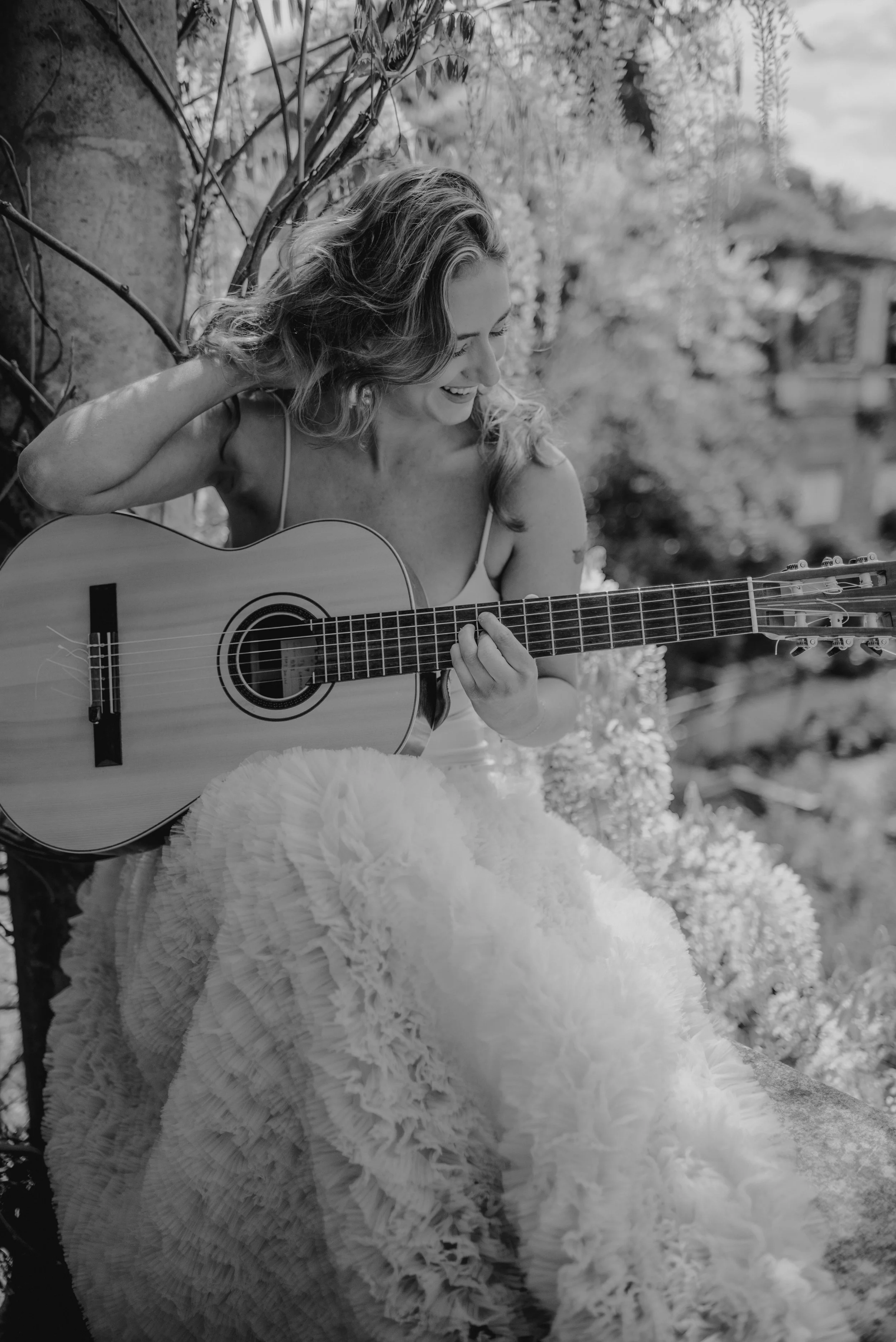girl playing guitar