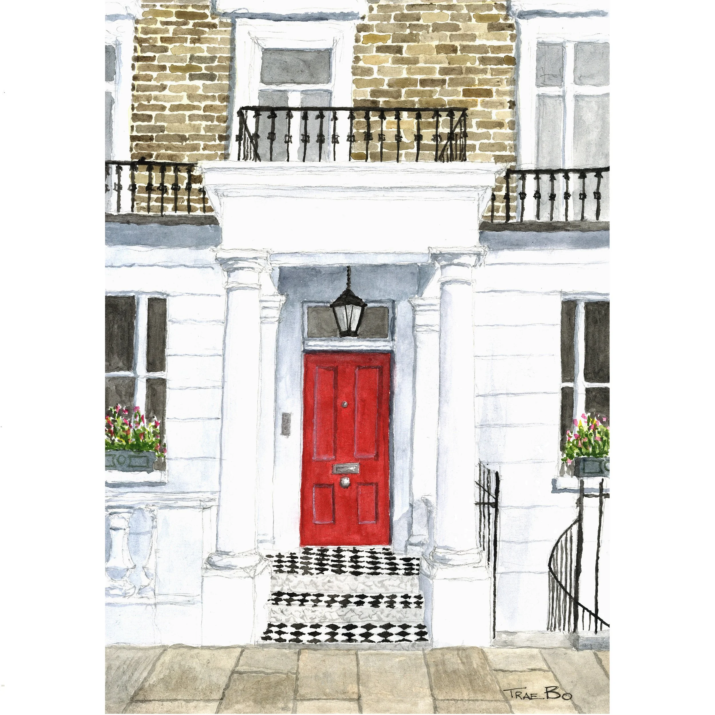 27 LADBROKE SQUARE WATERCOLOR