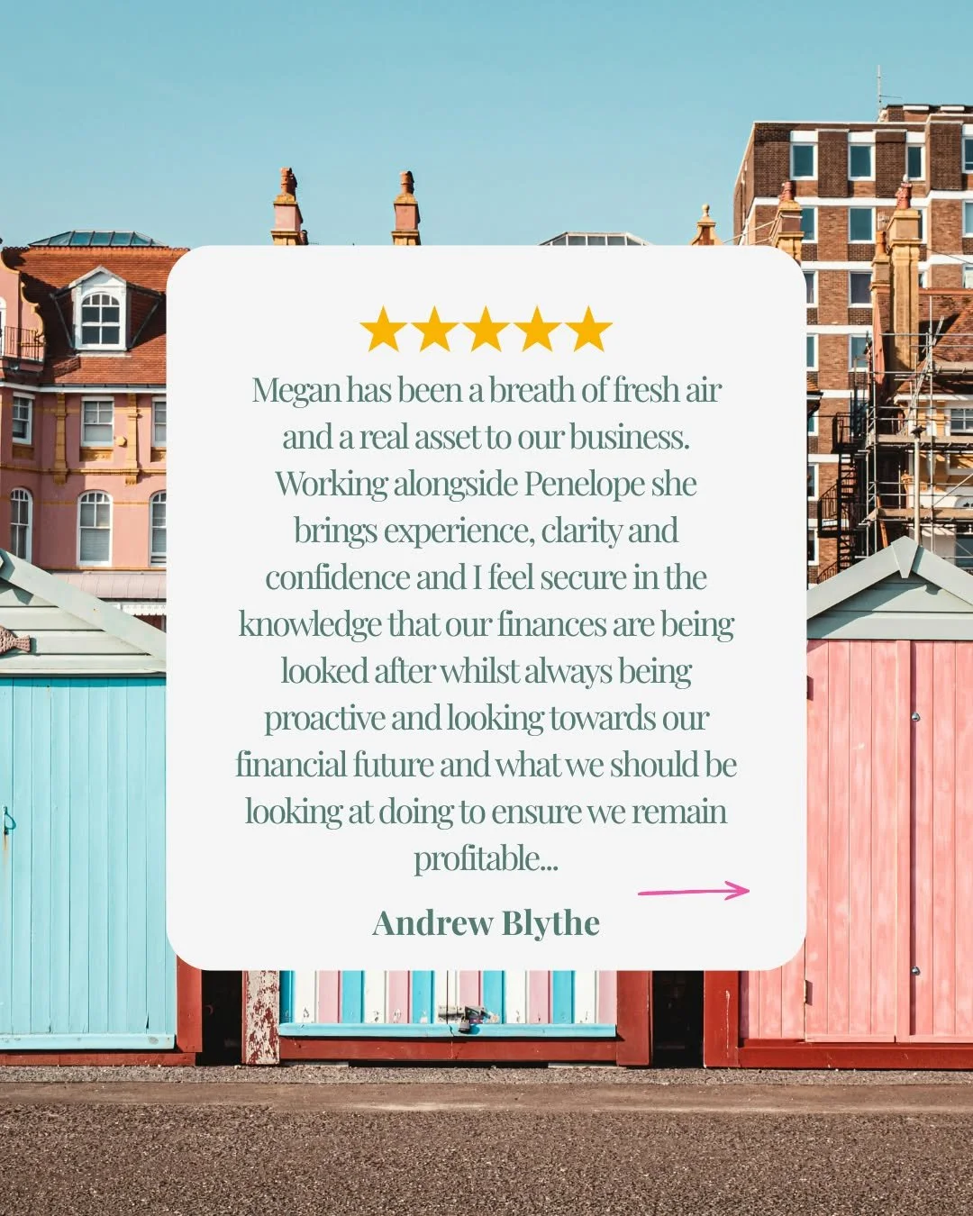 A lovely review from Andrew this week. 🙏

⭐⭐⭐⭐⭐

We work hard to make sure every client feels on top of their finances - not just at year end, but all year round.

If you run a lettings or property management business and want an accountant who actu