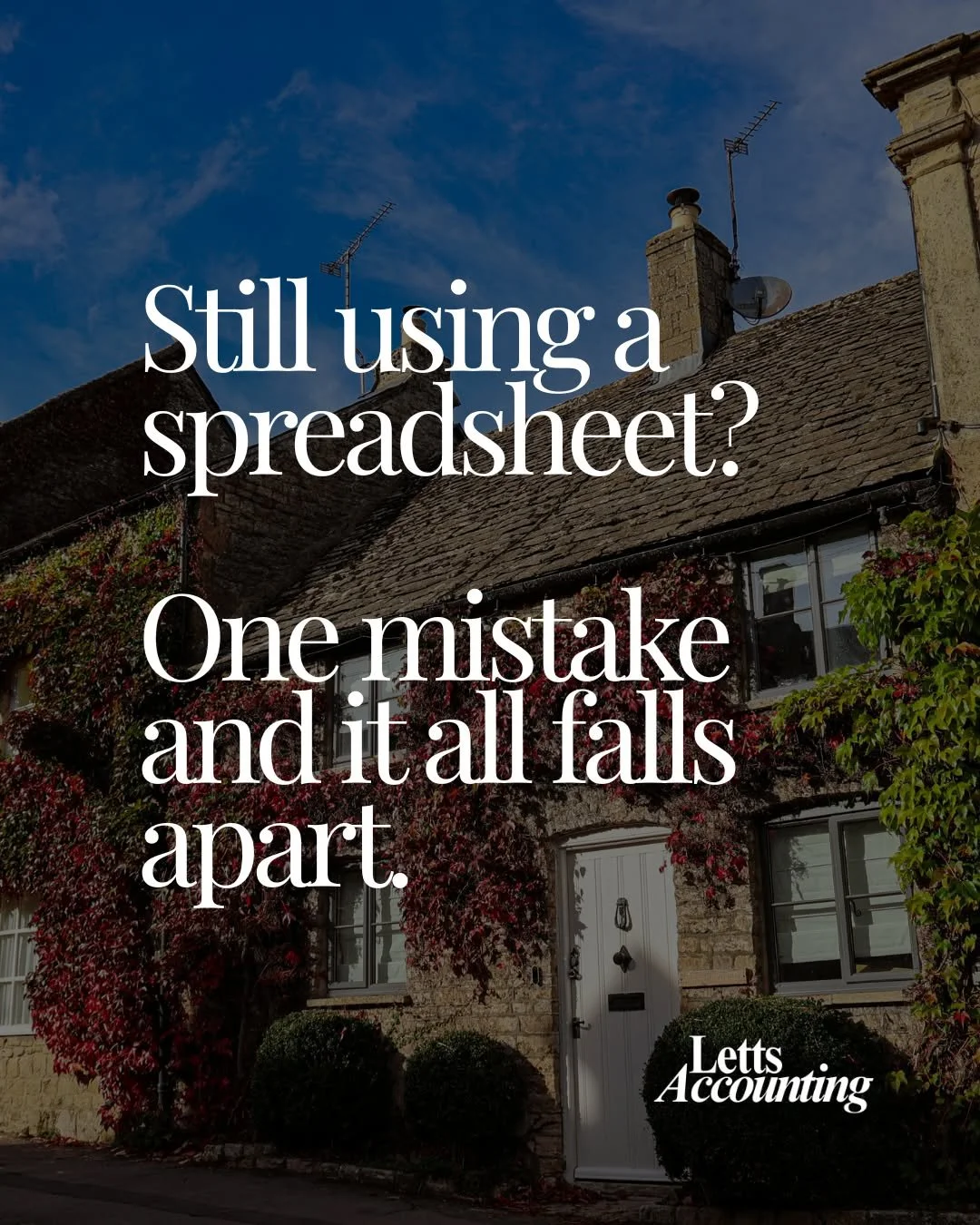 We see it all the time. A client comes to us proudly clutching their spreadsheet.

And we get it. They've spent hours building it. It's colour coded. It's got formulas. It's their baby.

But here's the thing about spreadsheets - one wrong number, one
