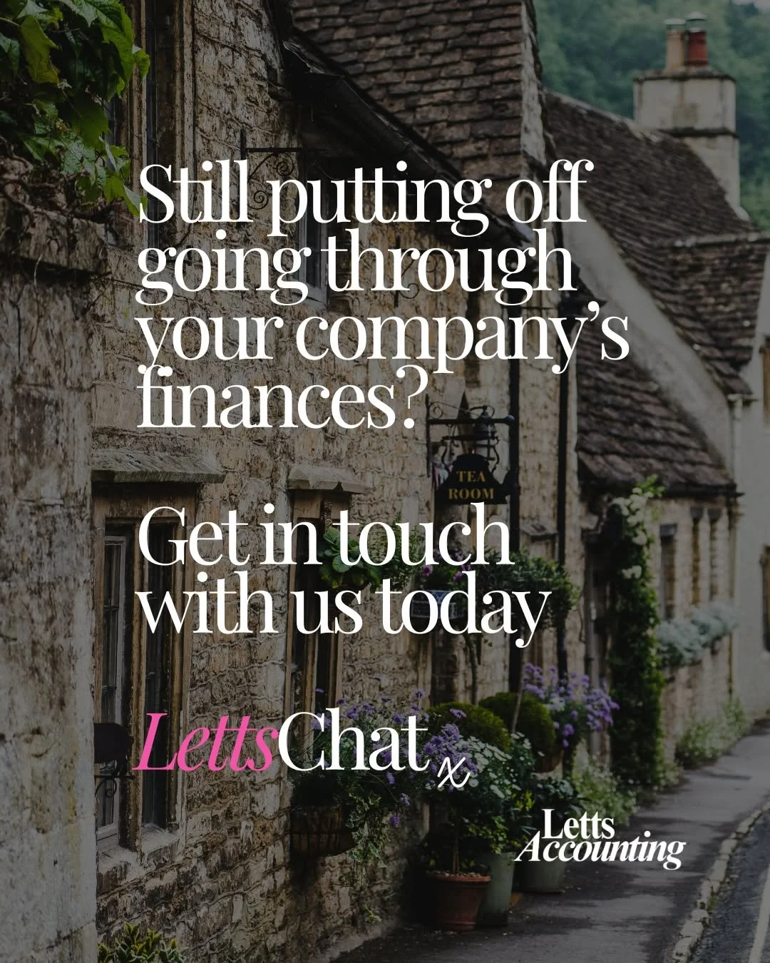 Still putting off going through your company's finances?

It's easy to let it slide when things are busy, but the longer it's left, the bigger the task feels. A quick chat can help you get on top of it, spot anything that needs attention, and head in