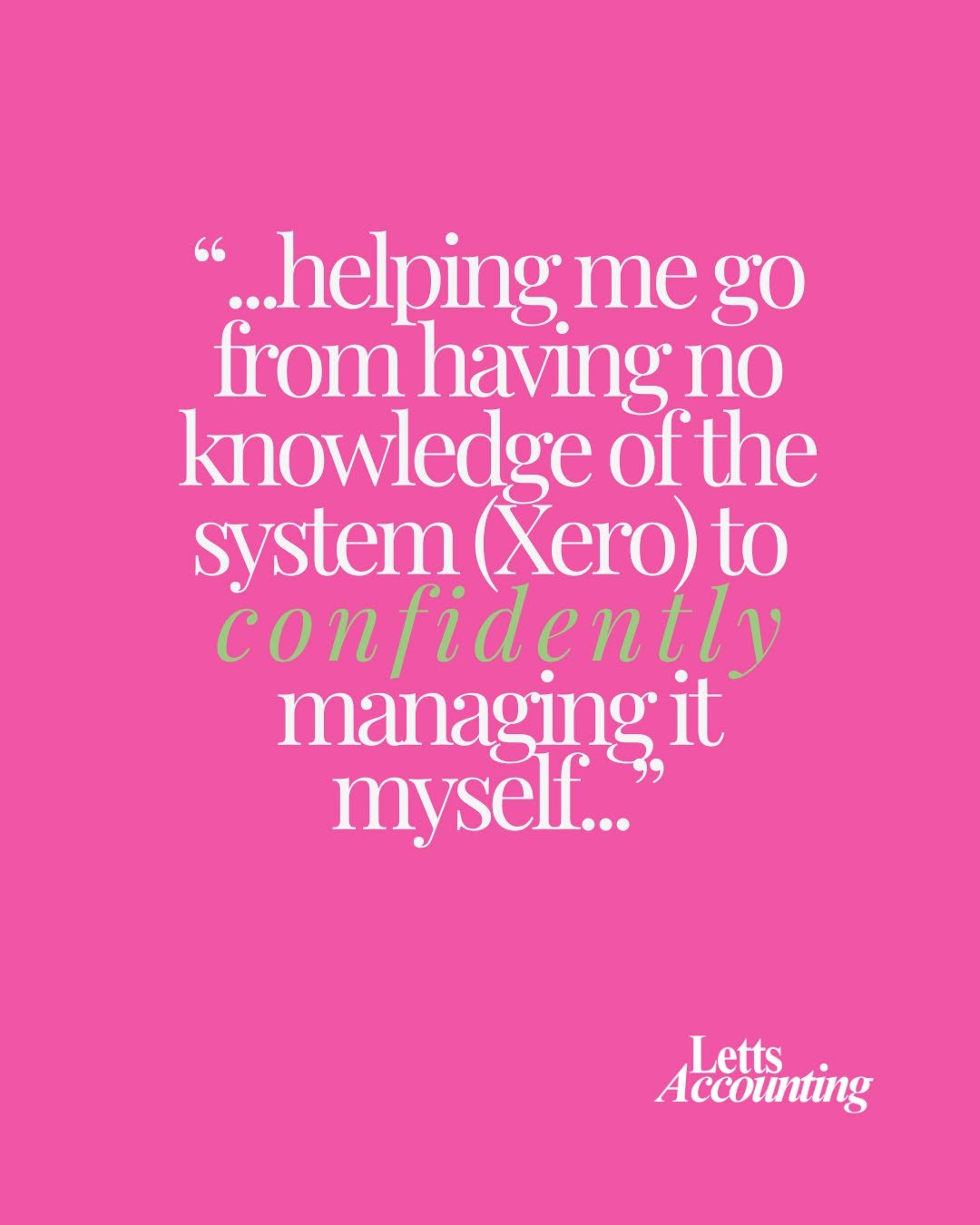 "...from having no knowledge of the system to confidently managing it myself..."

This one made our whole week 💚

When this client first came to us, Xero felt completely foreign. Like so many business owners, the numbers side of things was