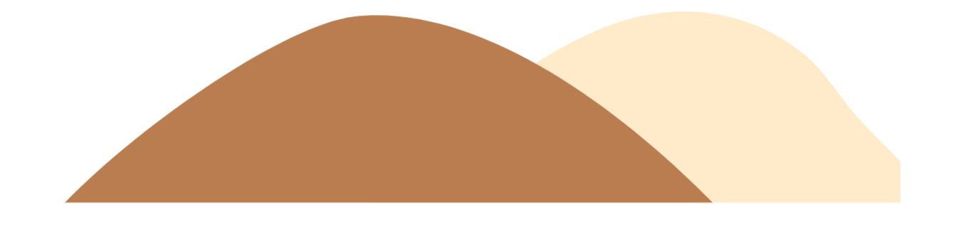 Two piles of grains.